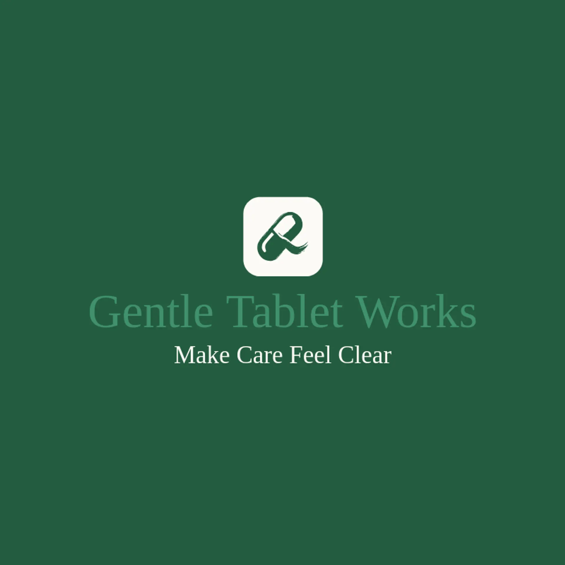 Gentle Tablet Works logo for pill