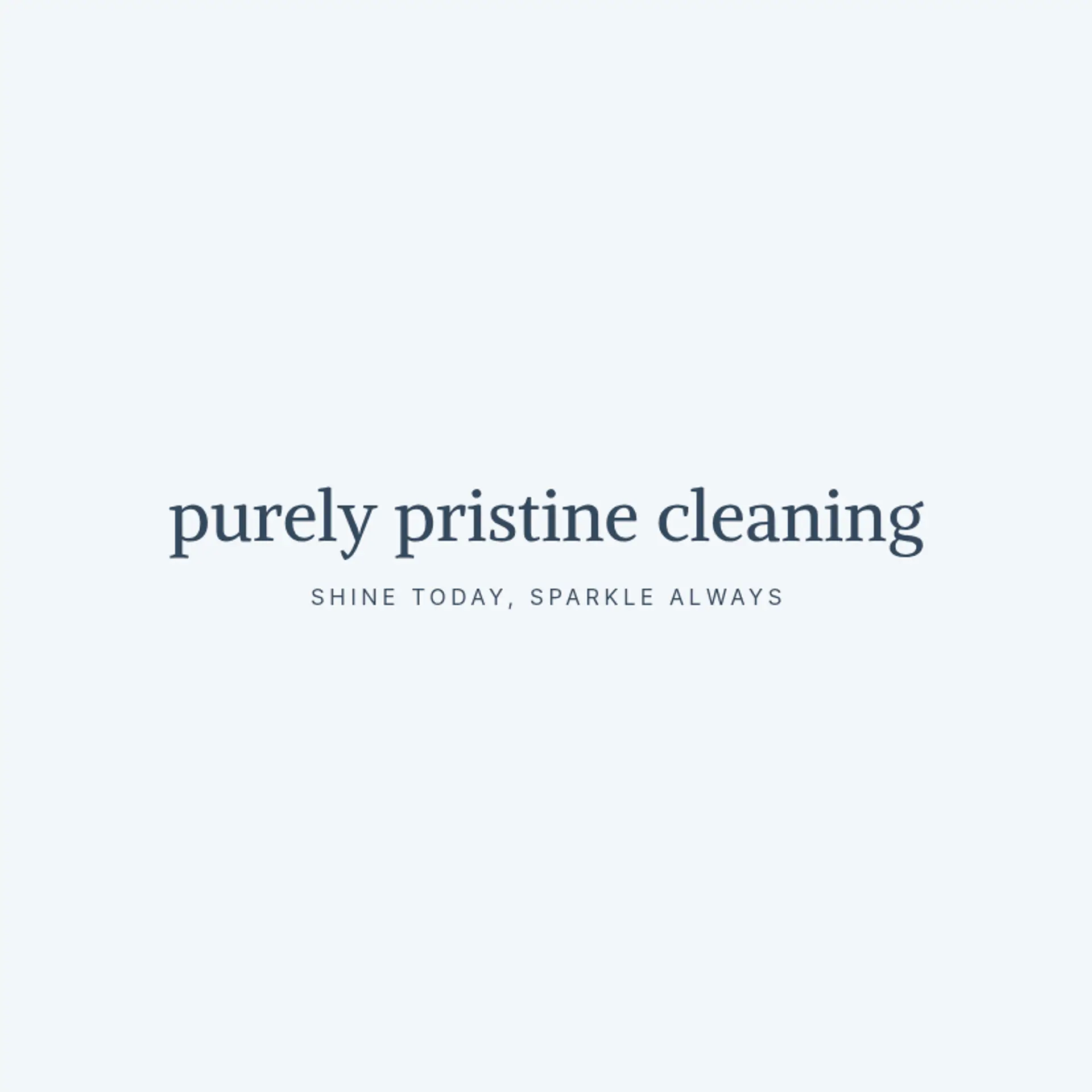 Purely Pristine Cleaning logo for house cleaning