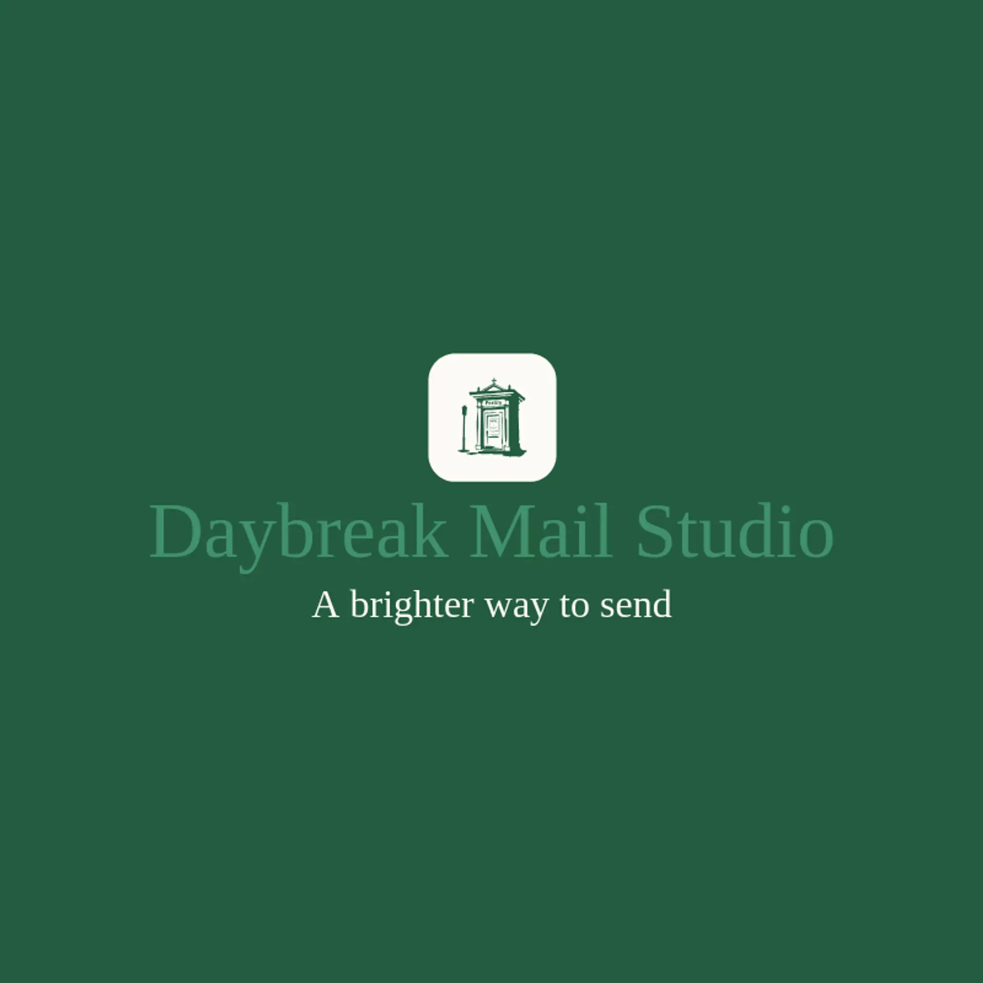 Daybreak Mail Studio logo for post office