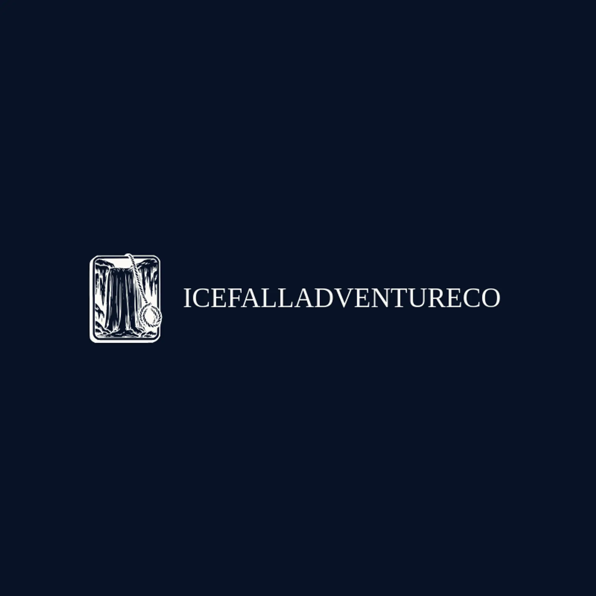 Icefall Adventure Co logo for winter