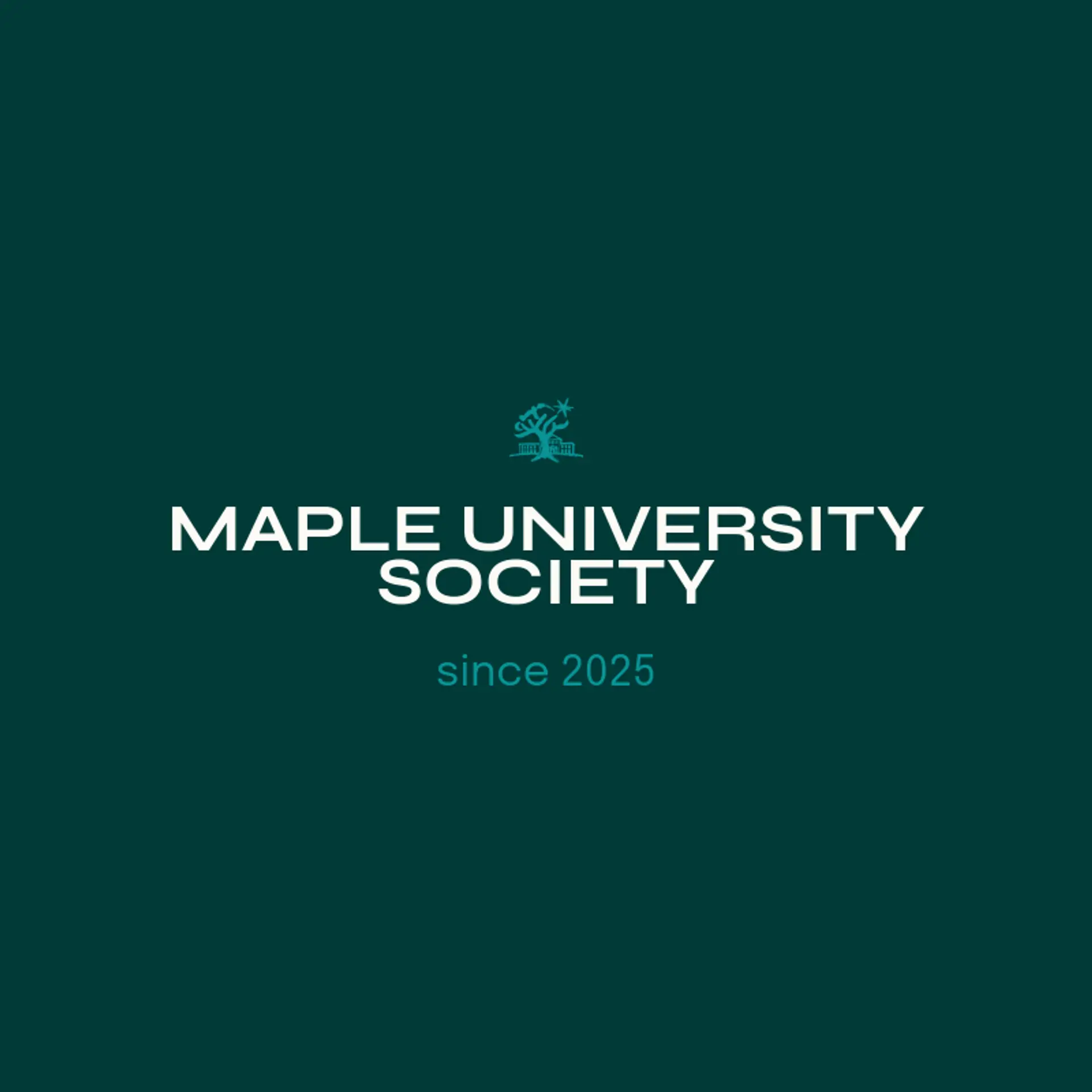 Maple University Society logo for university
