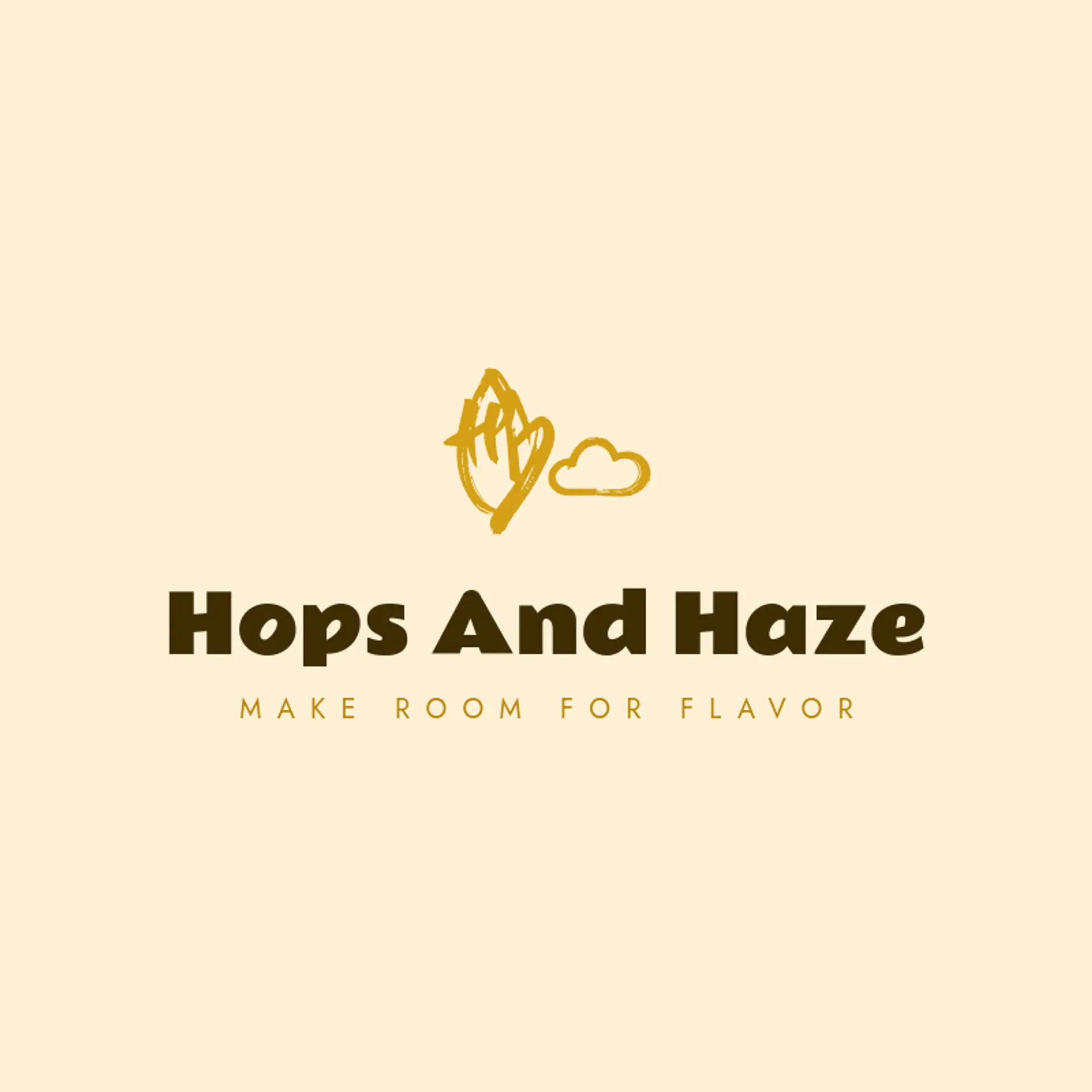 Hops And Haze logo for alcohol