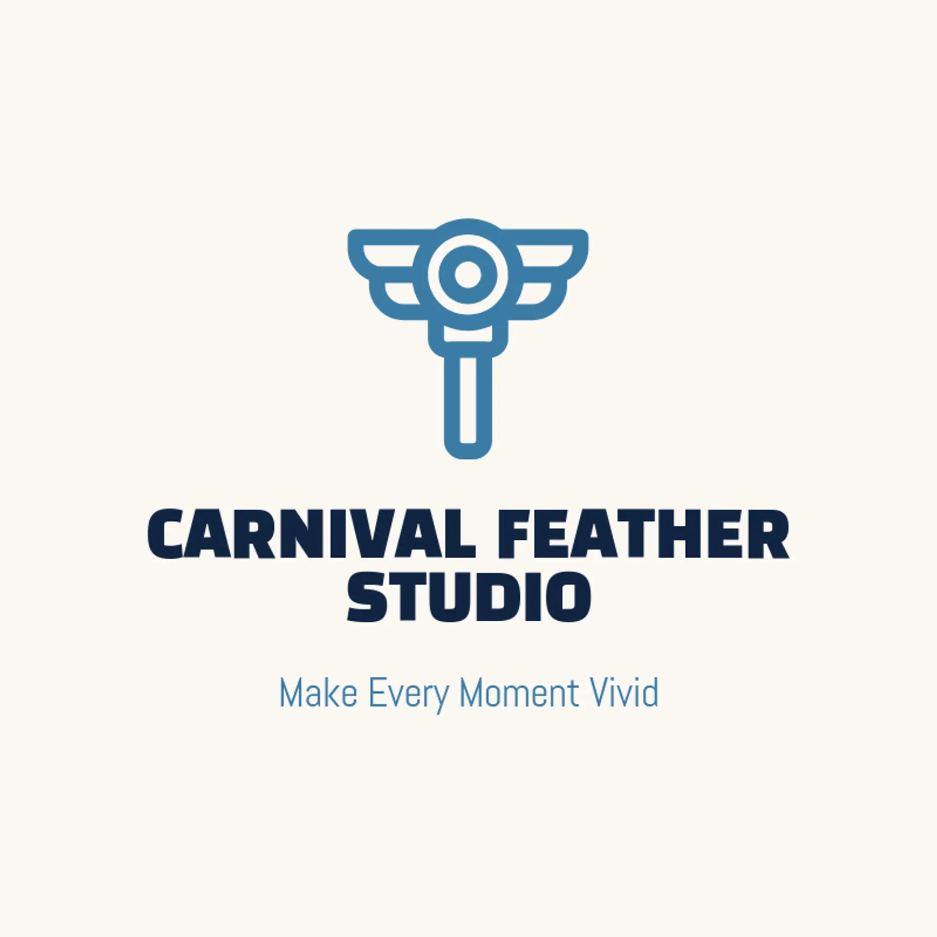 Carnival Feather Studio logo for mardi gras