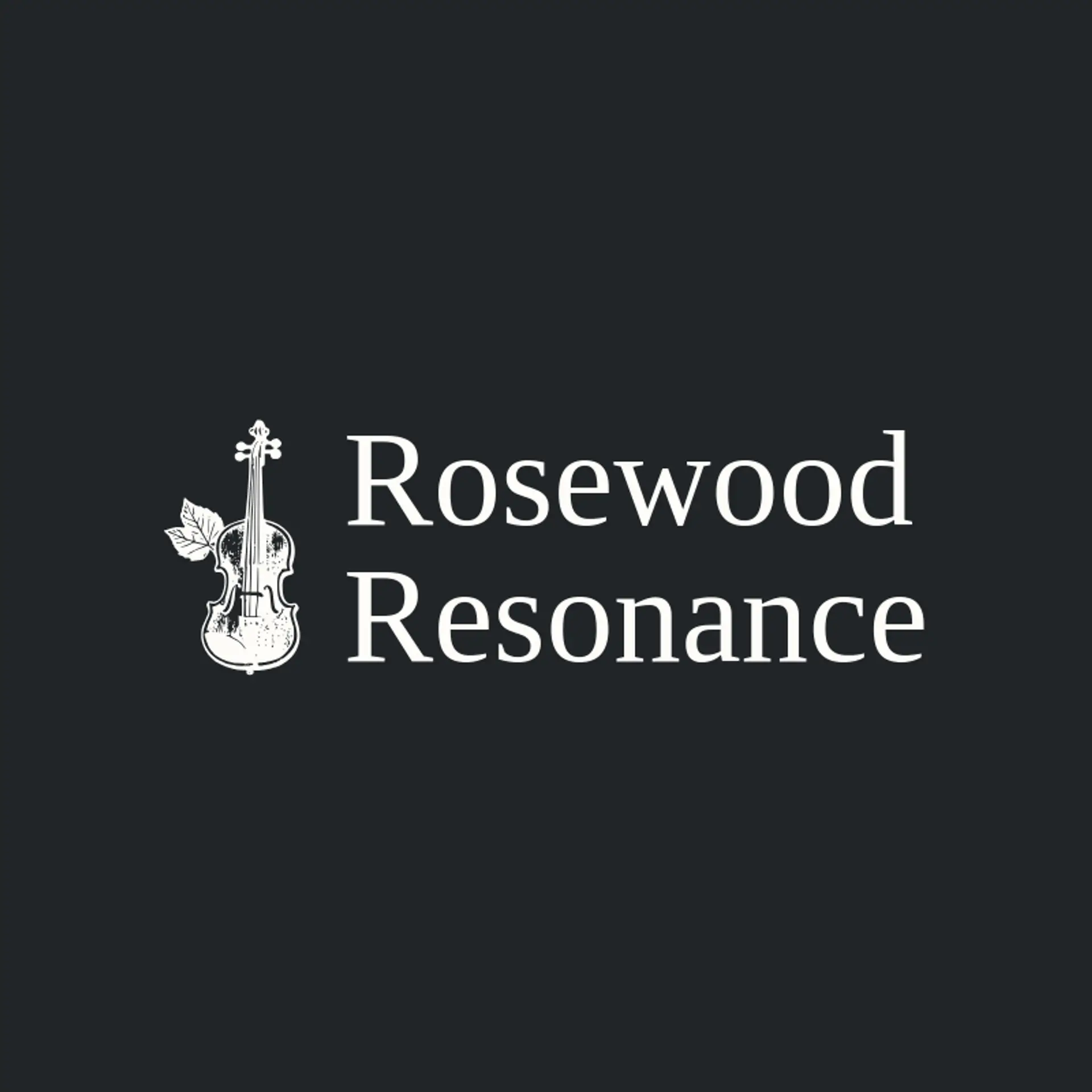 Rosewood Resonance logo for violin