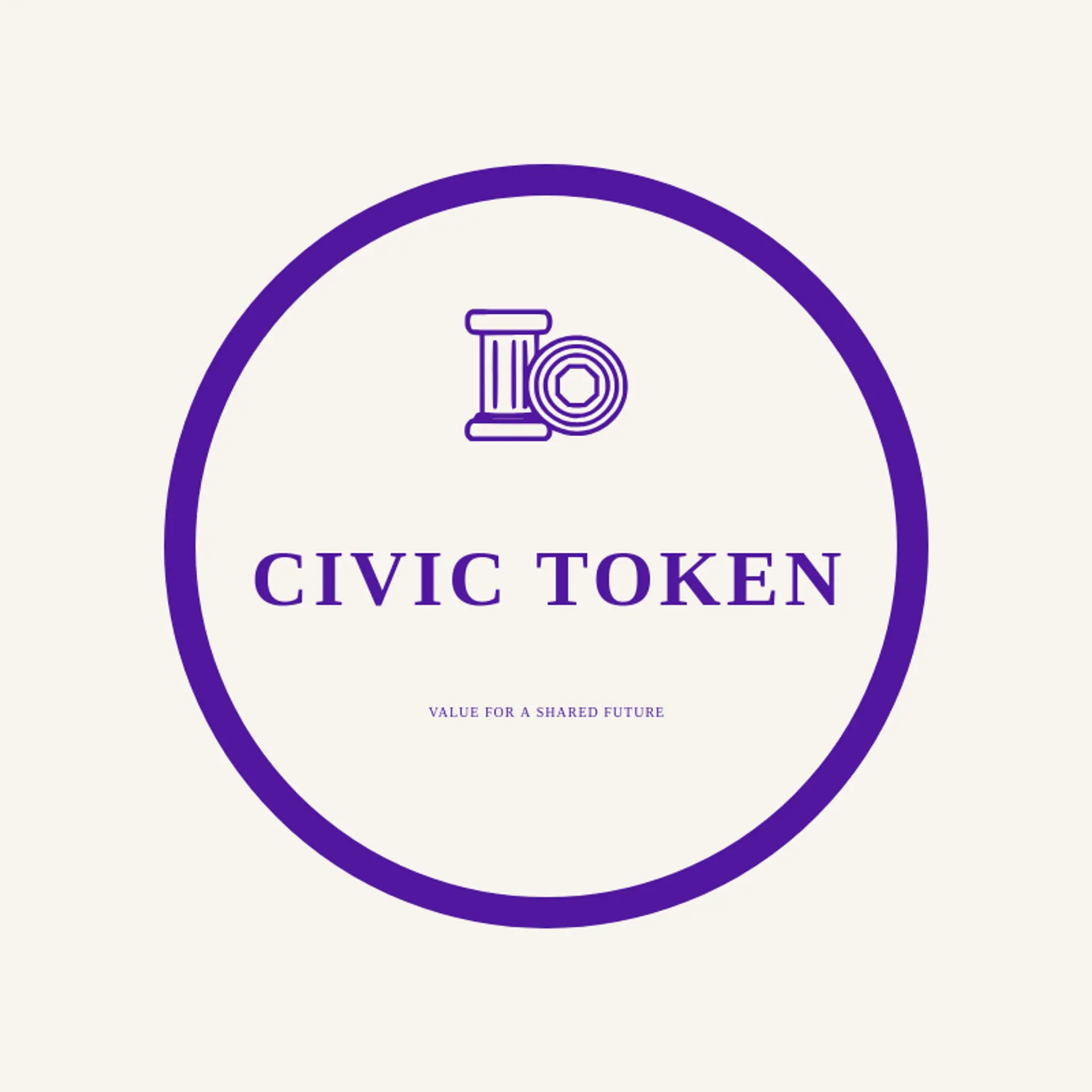 Civic Token logo for cryptocurrency