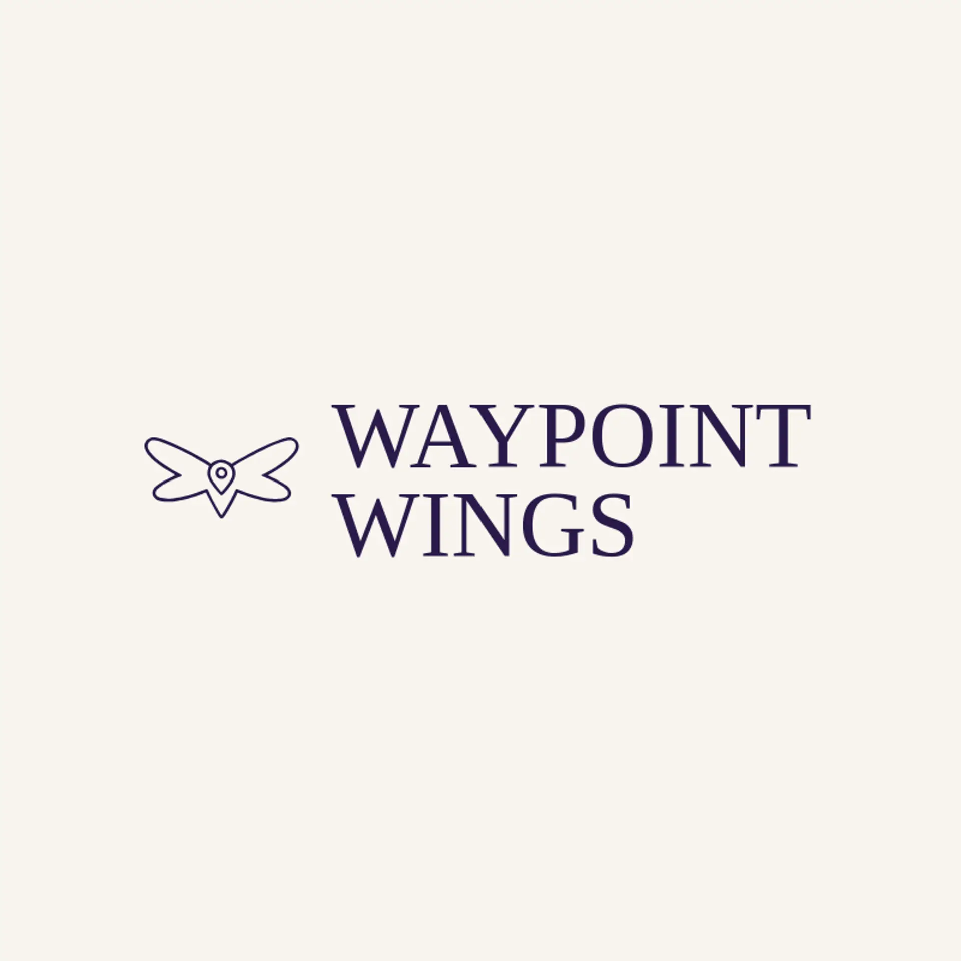 Waypoint Wings logo for airport
