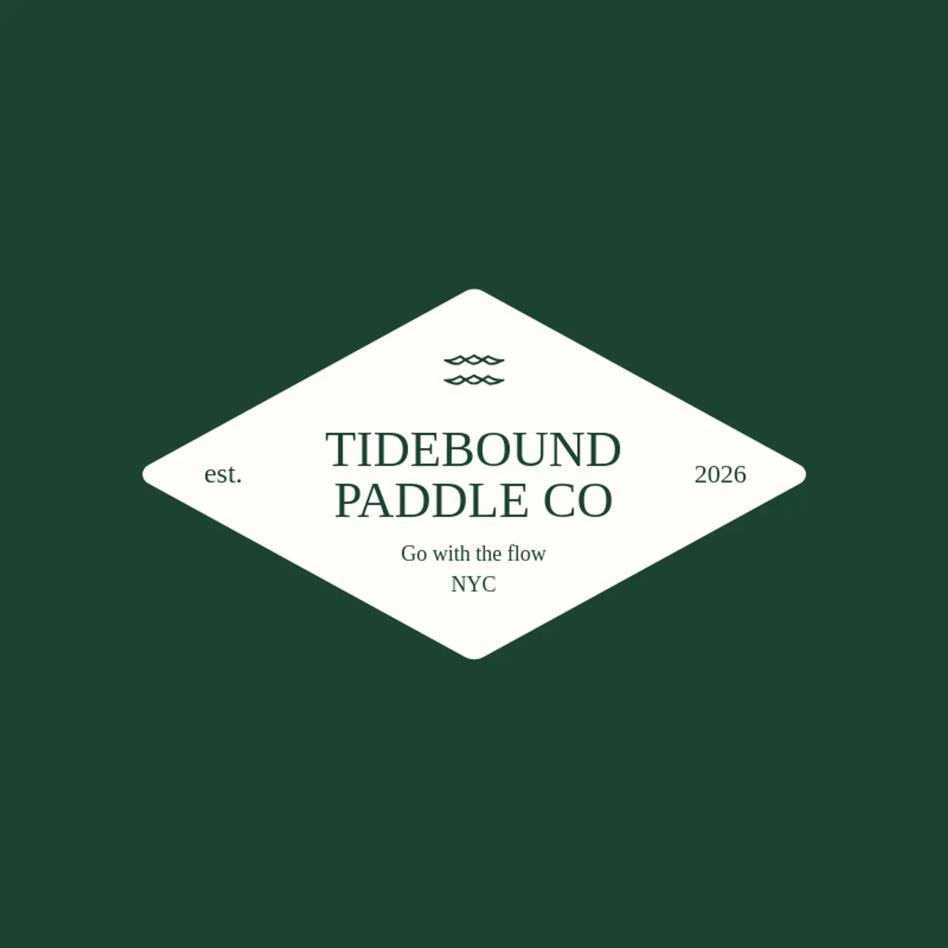 Tidebound Paddle Co logo for tide