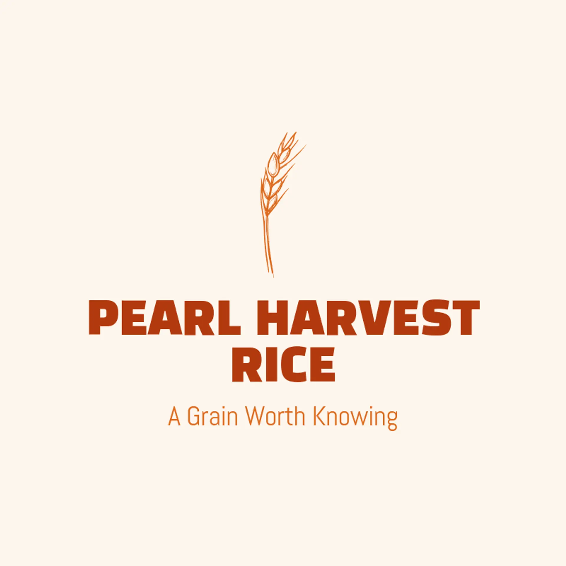 Pearl Harvest Rice logo for rice