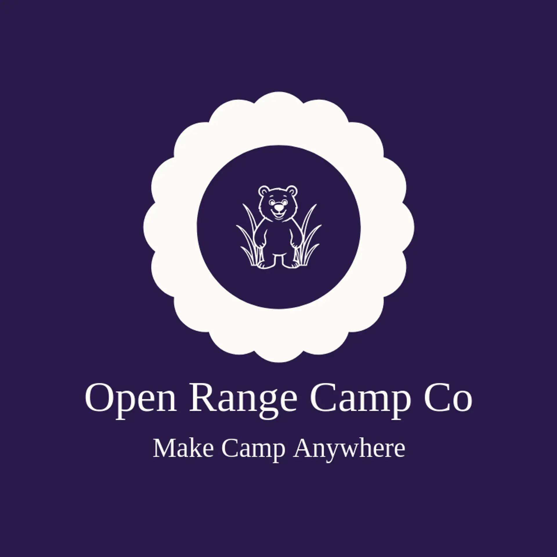 Open Range Camp Co logo for grizzly bear