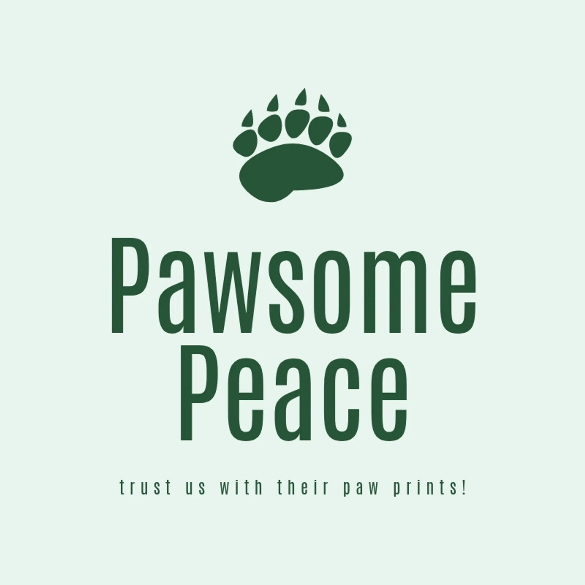 Pawsome Peace logo for pet sitting