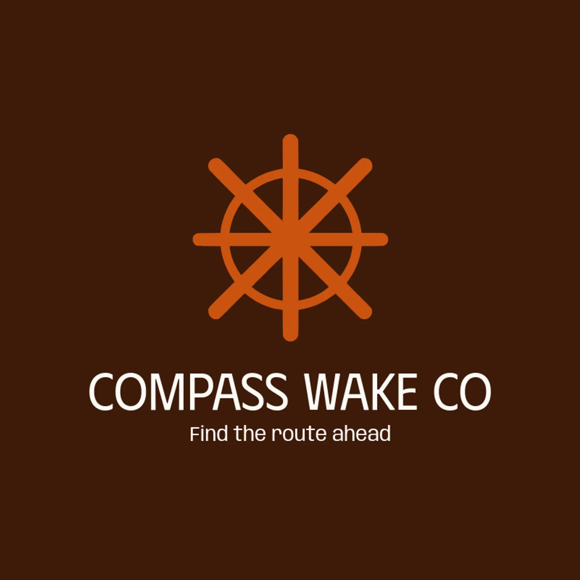 Compass Wake Co logo for helm