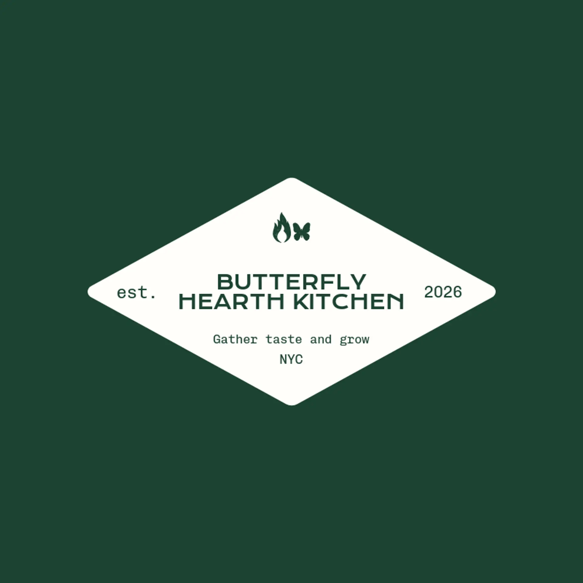 Butterfly Hearth Kitchen logo for butterfly