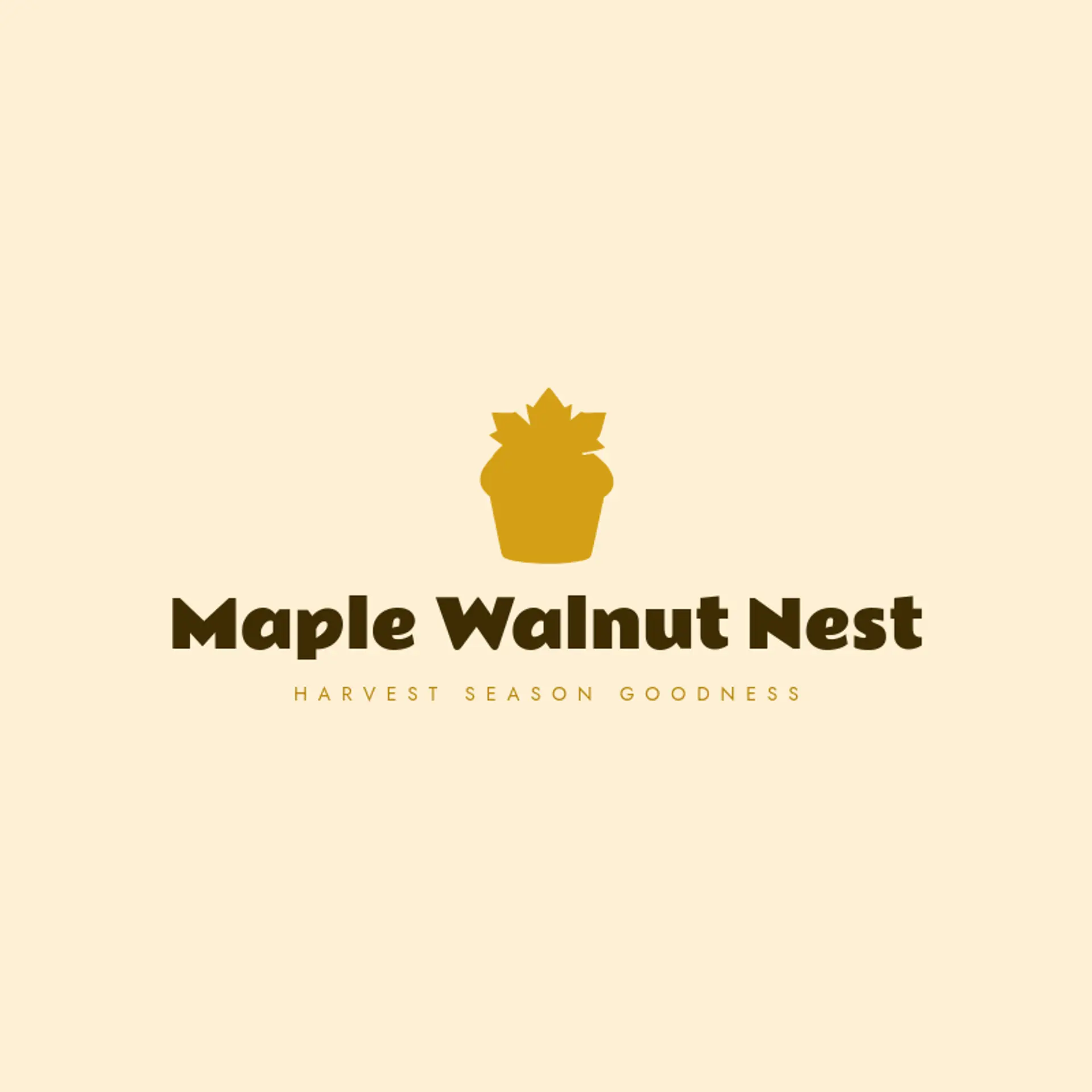 Maple Walnut Nest logo for cupcake
