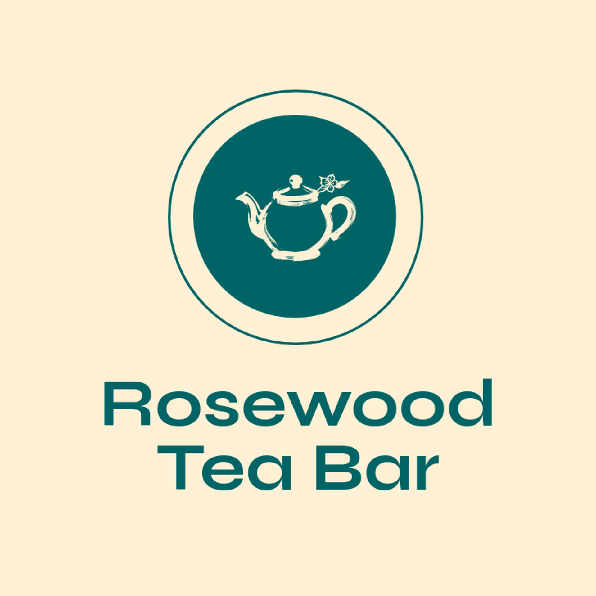 Rosewood Tea Bar logo for tea shop