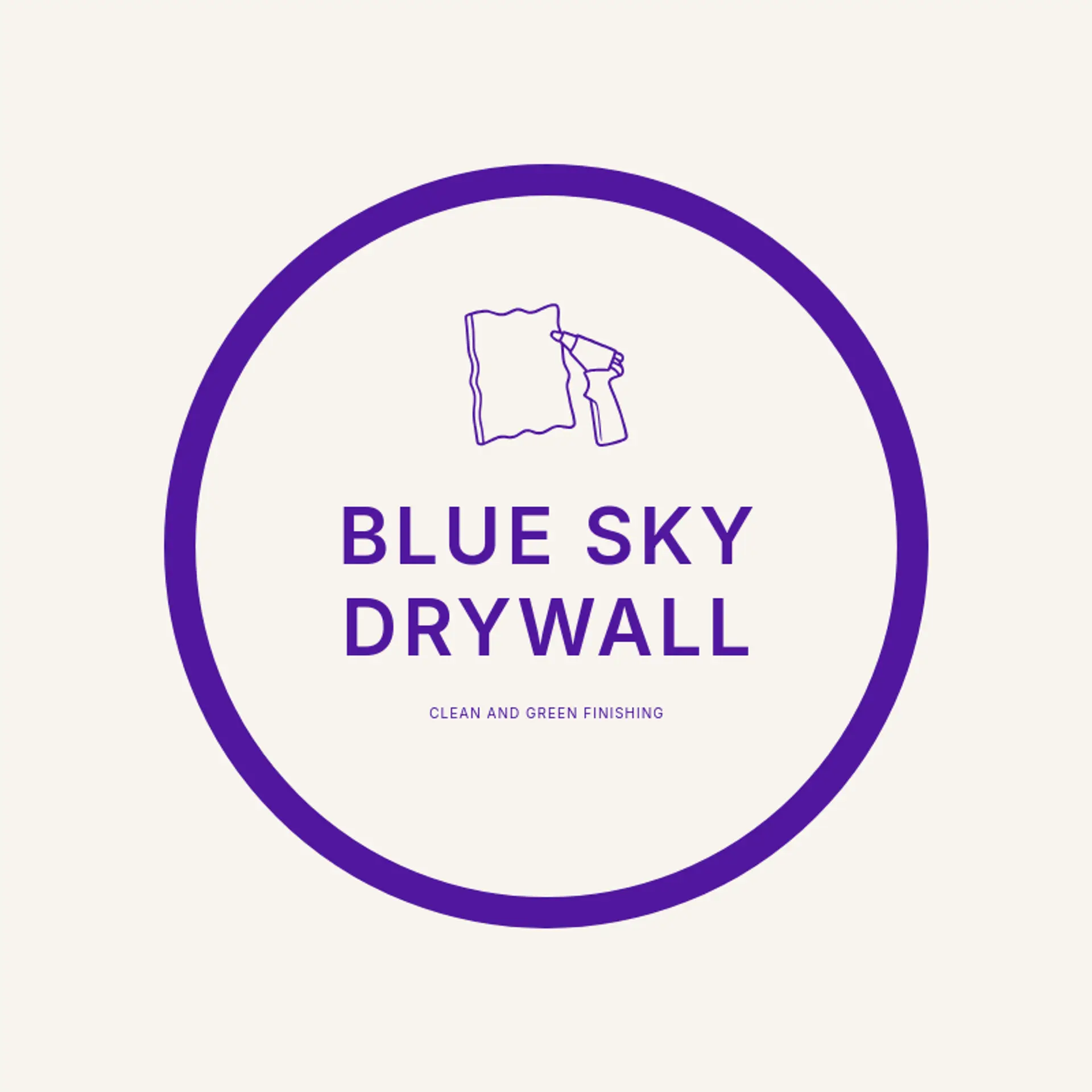 Blue Sky Drywall logo for drywall