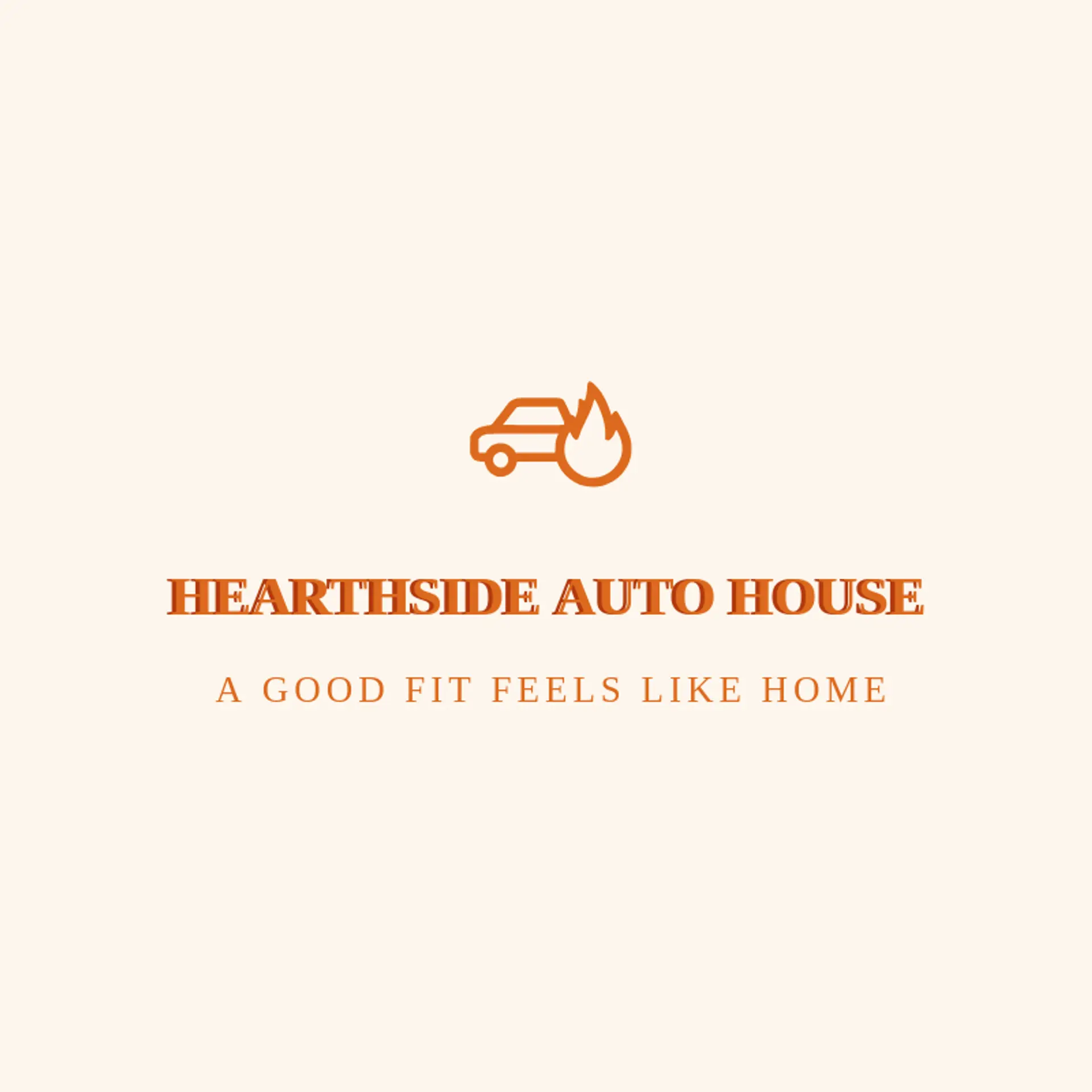 Hearthside Auto House logo for car dealer
