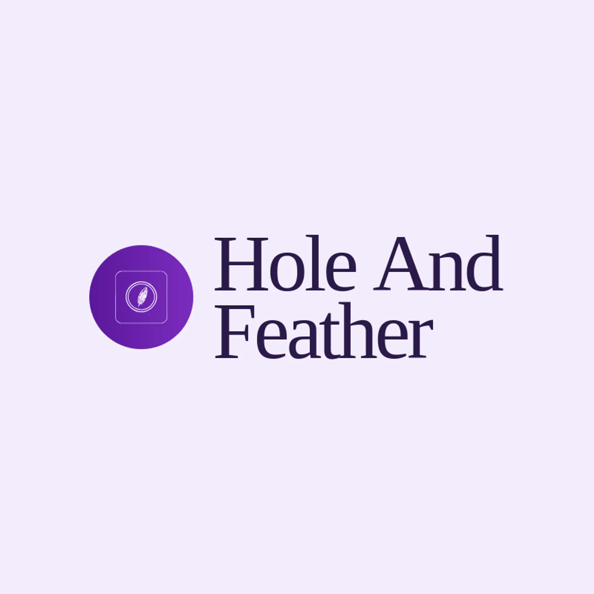 Hole and Feather logo for hole