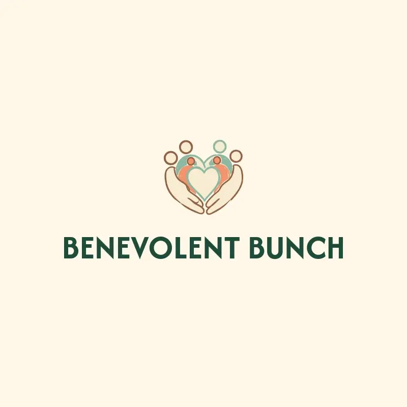 The charity name Benevolent Bunch as a branded logo with a color icon