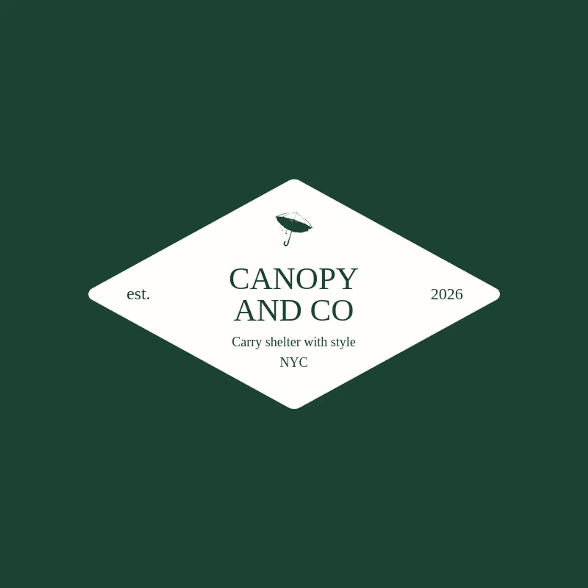 Canopy and Co logo for umbrella