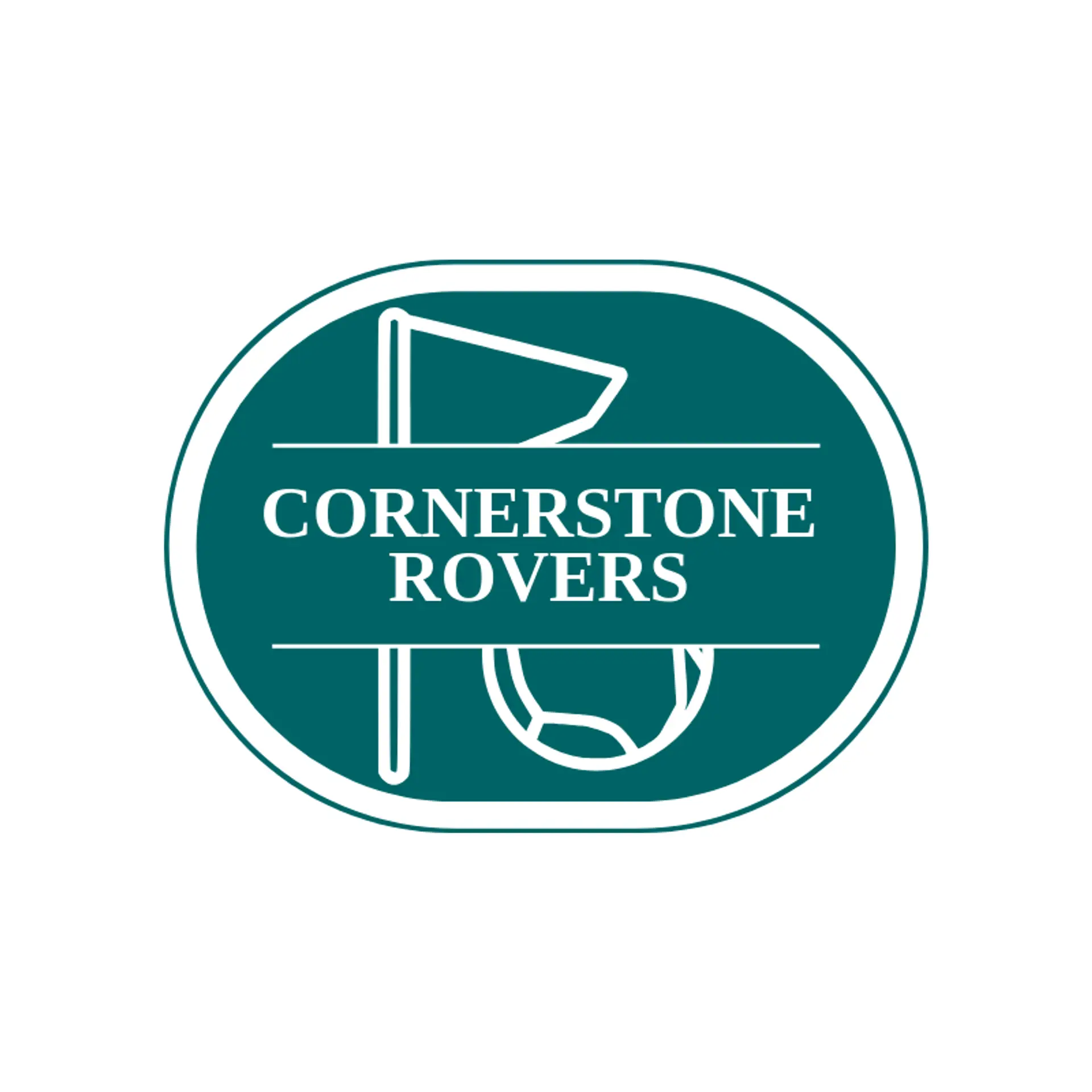 Cornerstone Rovers logo for soccer ball