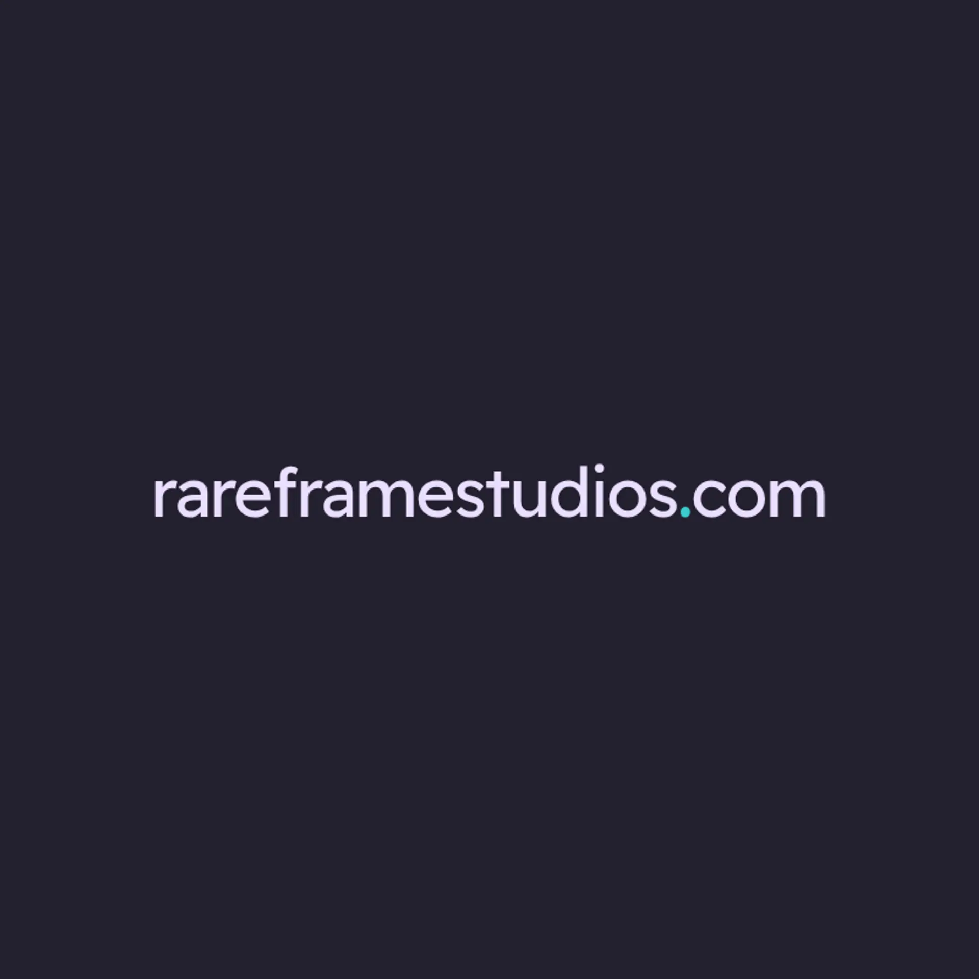 RareFrame Studios logo for unique photography