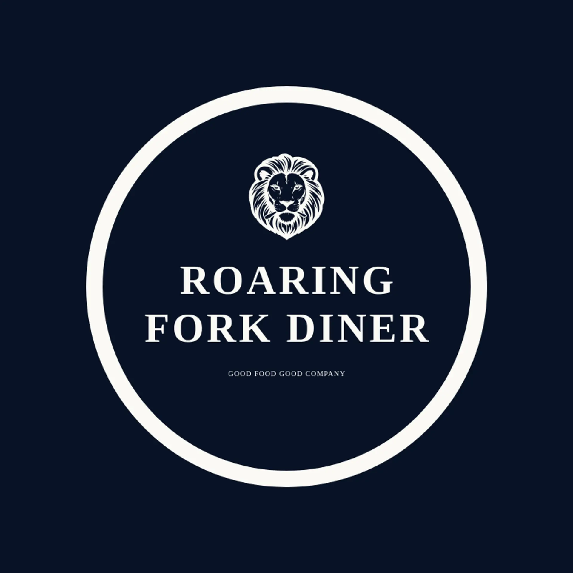 Roaring Fork Diner logo for lion head