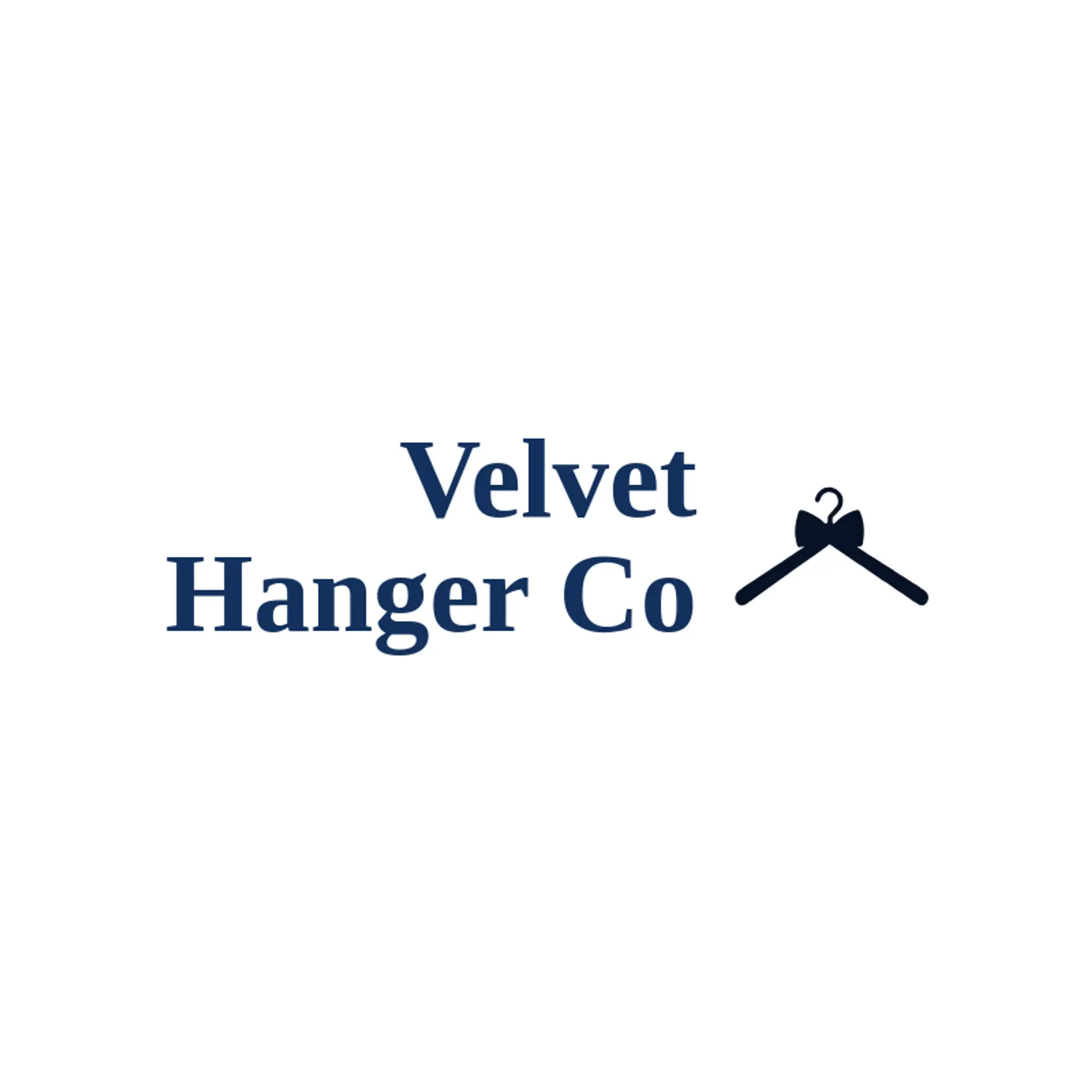 Velvet Hanger Co logo for hanger