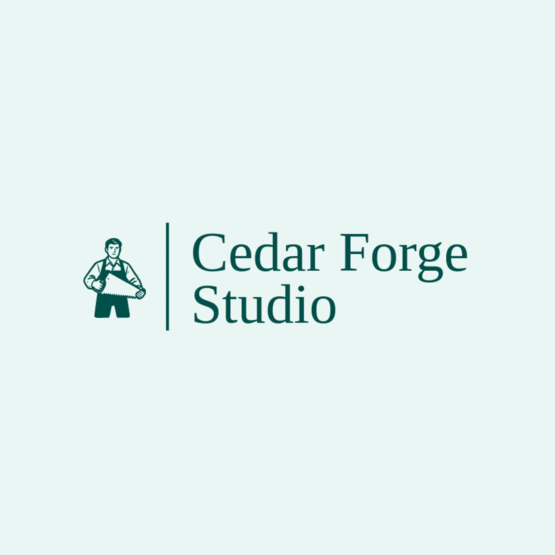 Cedar Forge Studio logo for carpenter