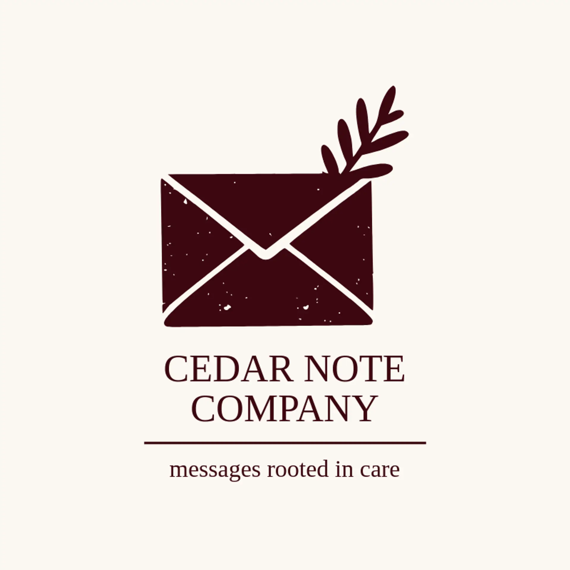 Cedar Note Company logo for envelope