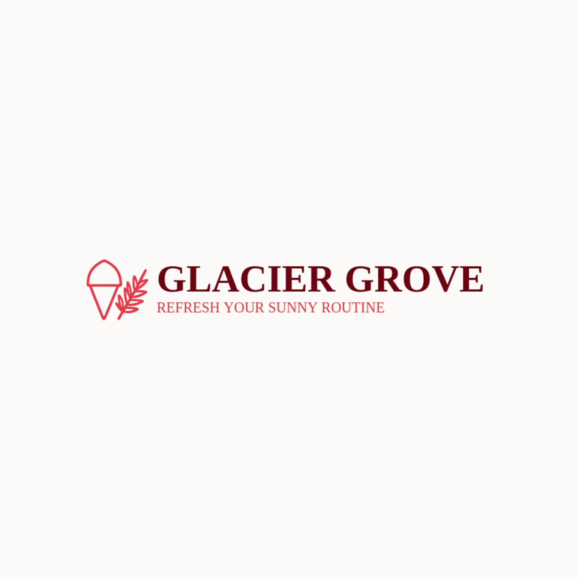 Glacier Grove logo for snow cone