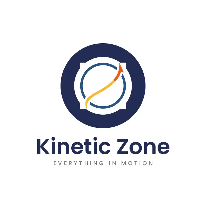 The gym name Kinetic Zone as a branded logo in a minimal style