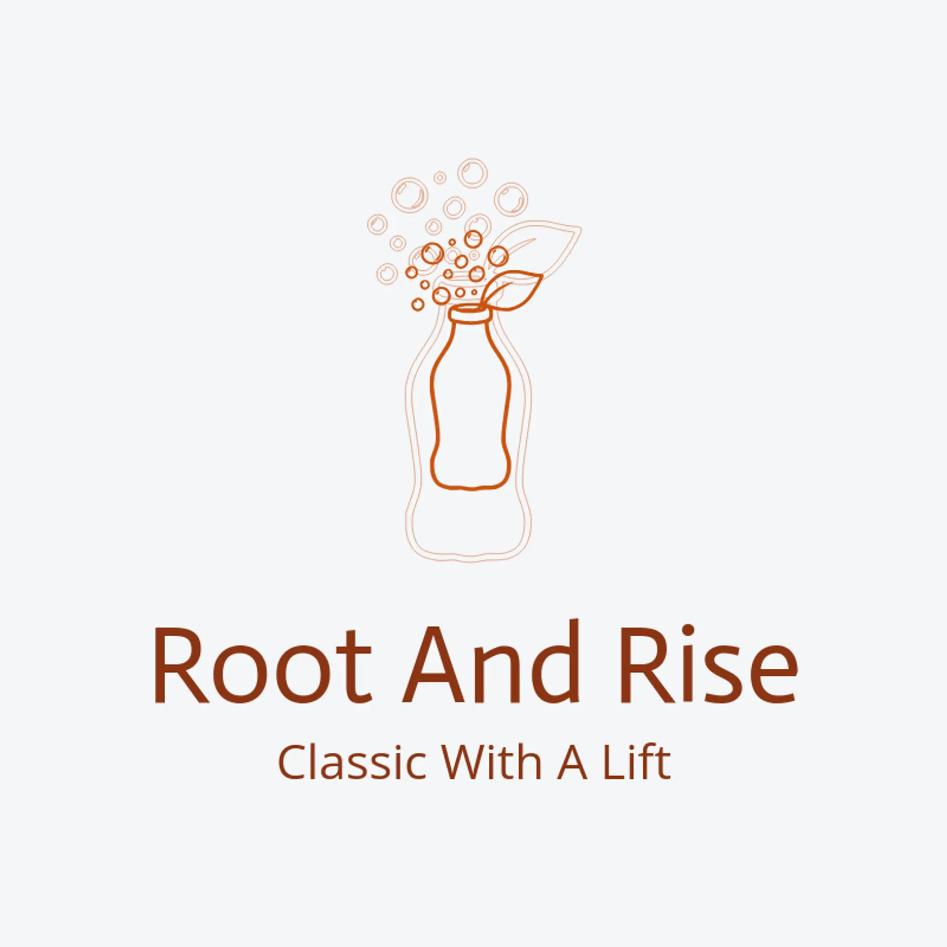 Root And Rise logo for soda