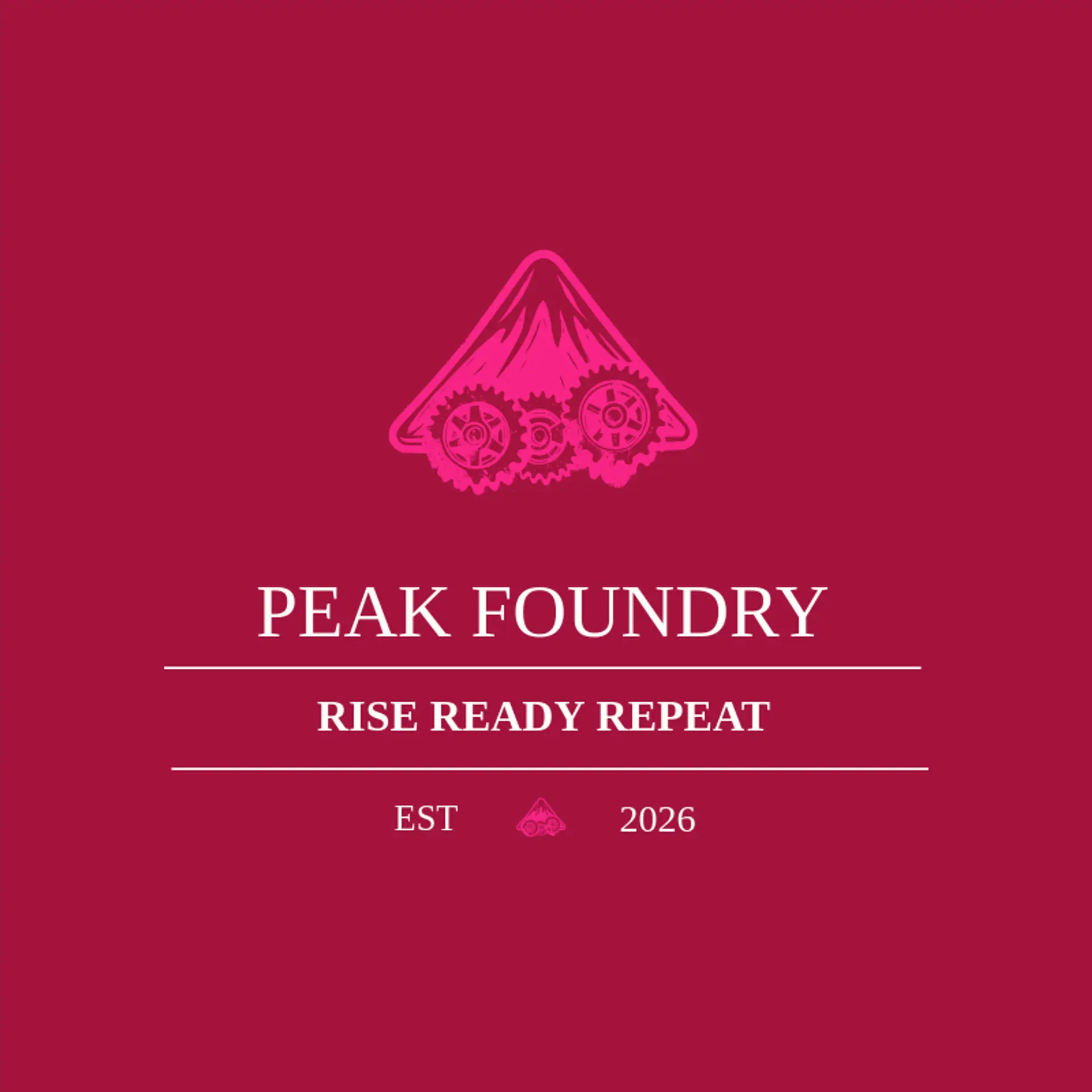 Peak Foundry logo for gear