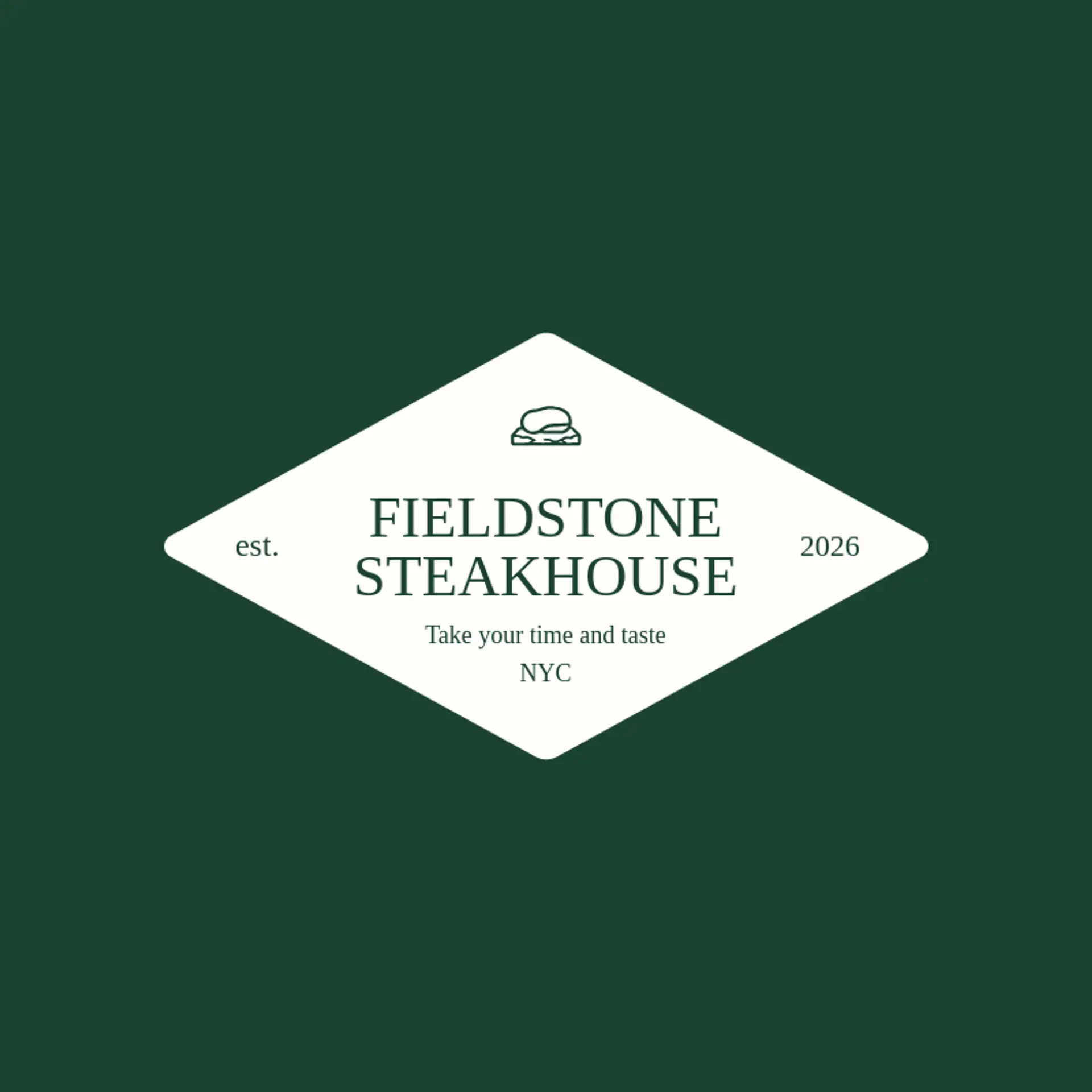 Fieldstone Steakhouse logo for beef