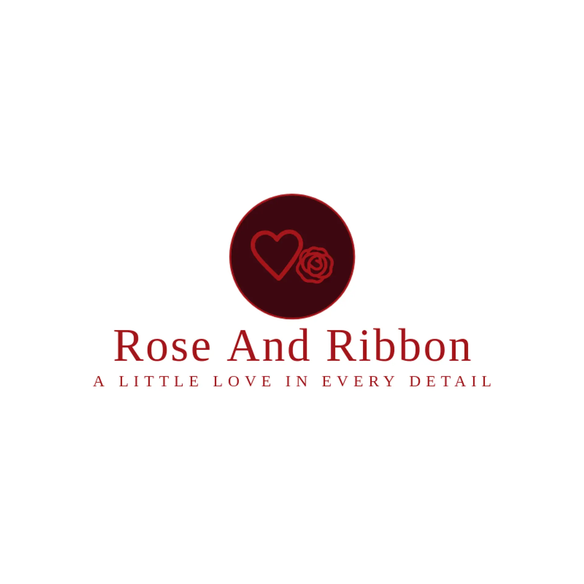 Rose and Ribbon logo for lover
