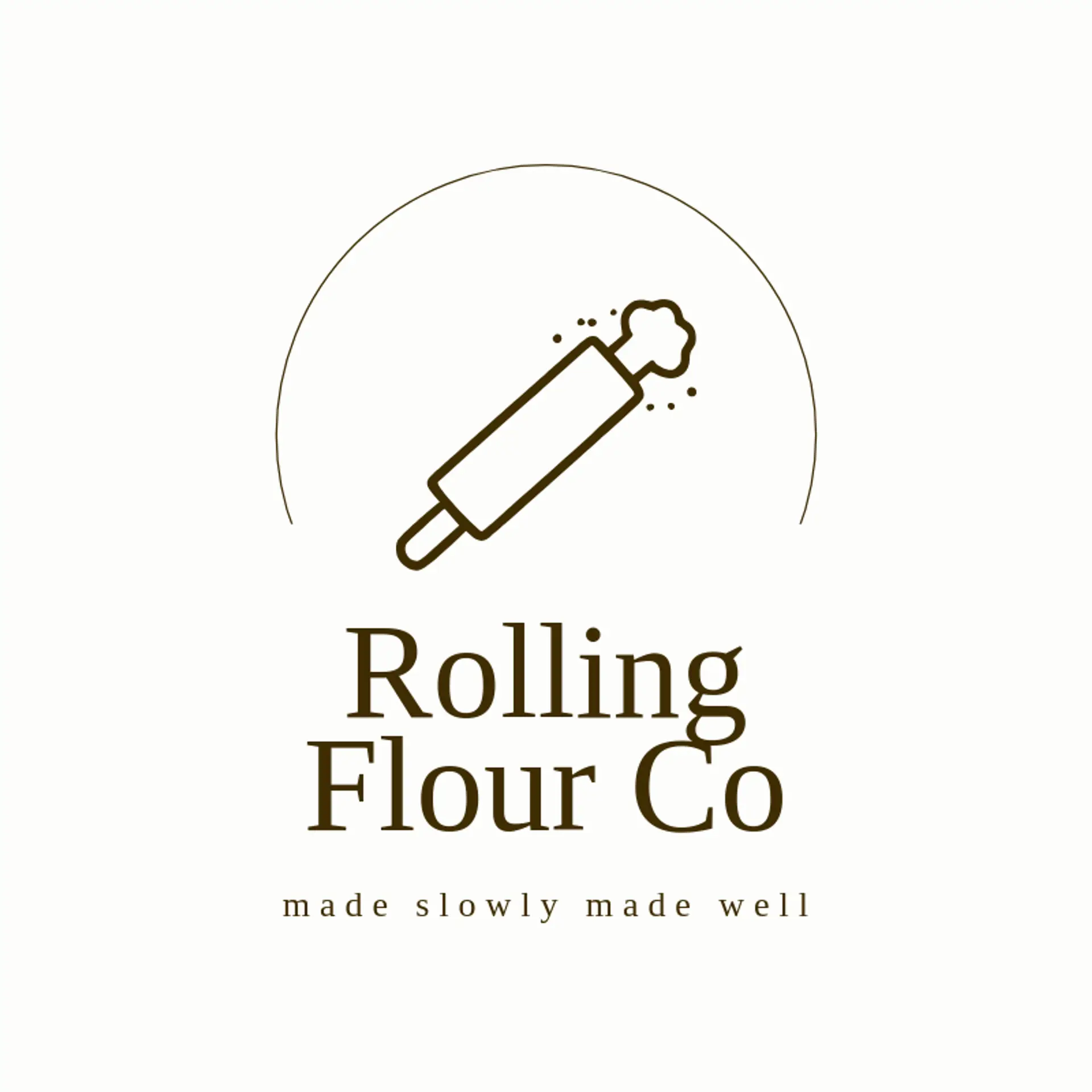 Rolling Flour Co logo for baking