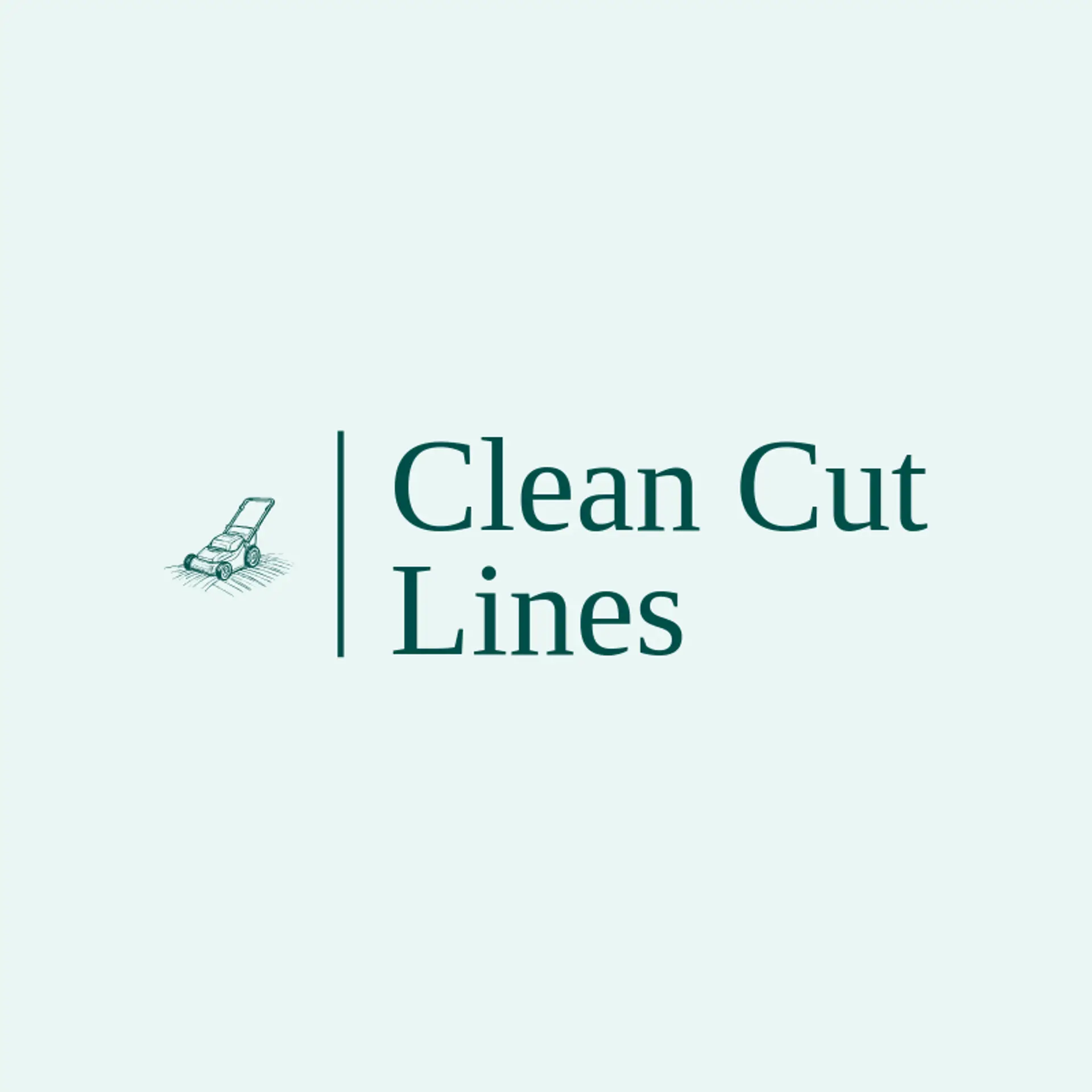 Clean Cut Lines logo for lawn mower