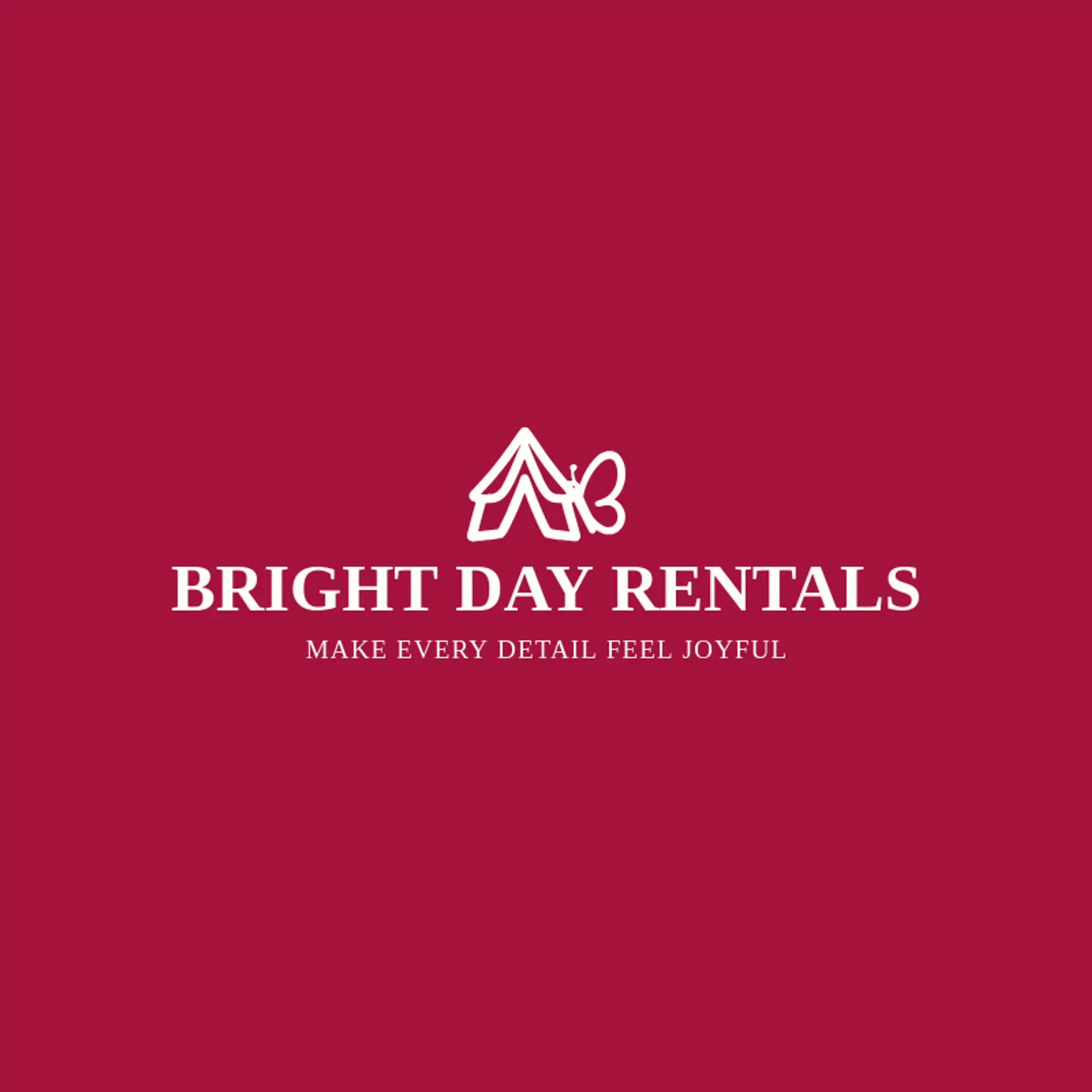 Bright Day Rentals logo for party rental