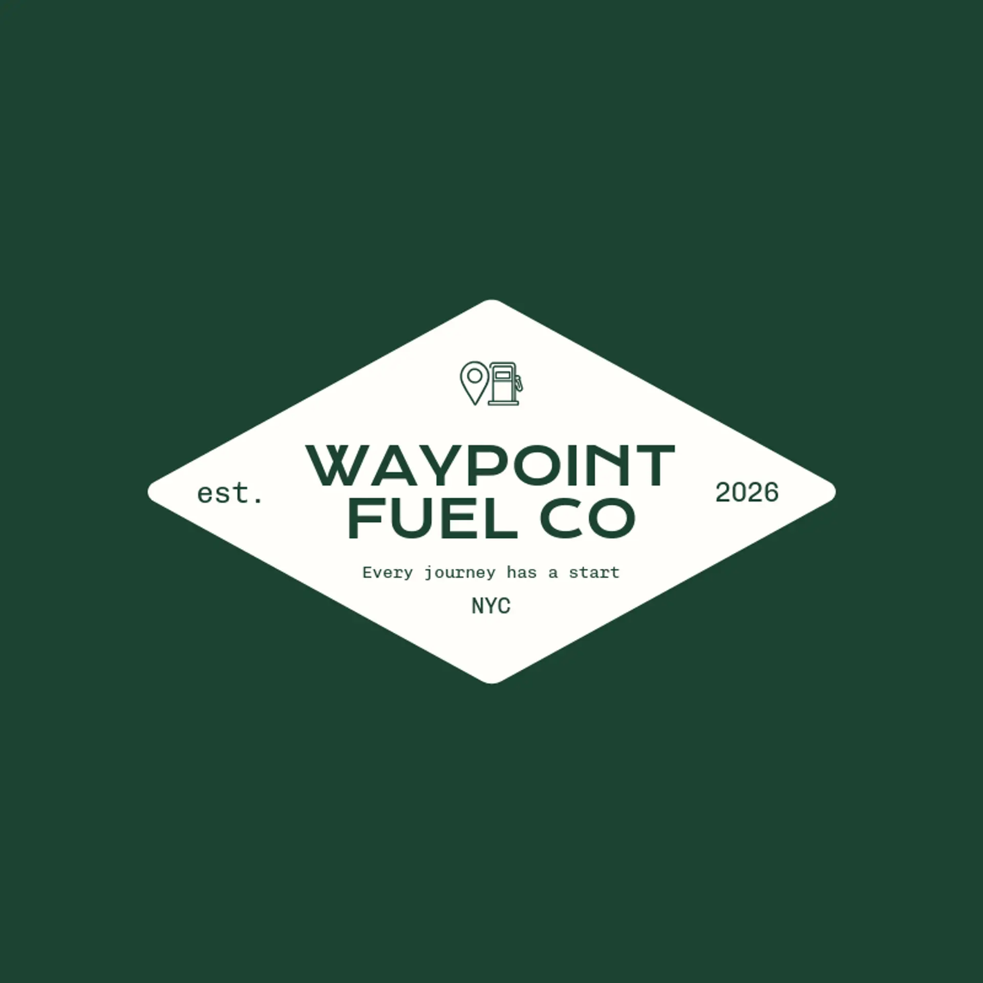 Waypoint Fuel Co logo for gas station