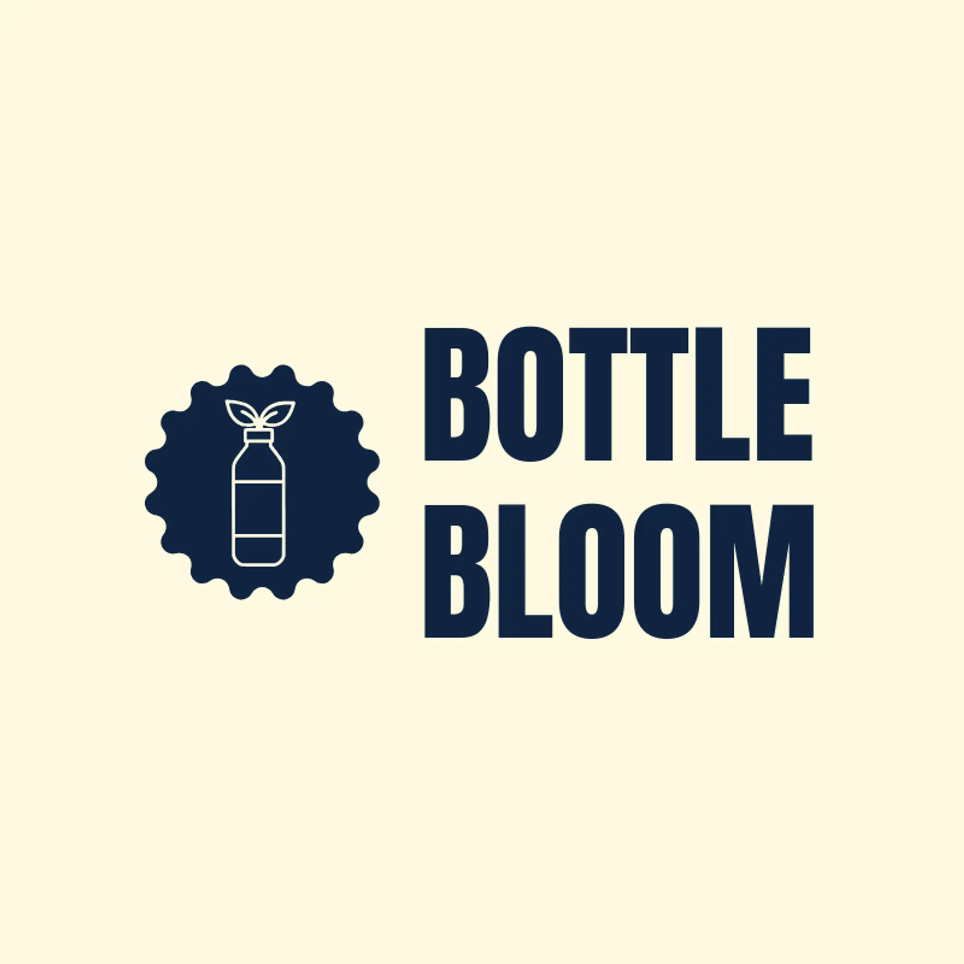 Bottle Bloom logo for water bottle