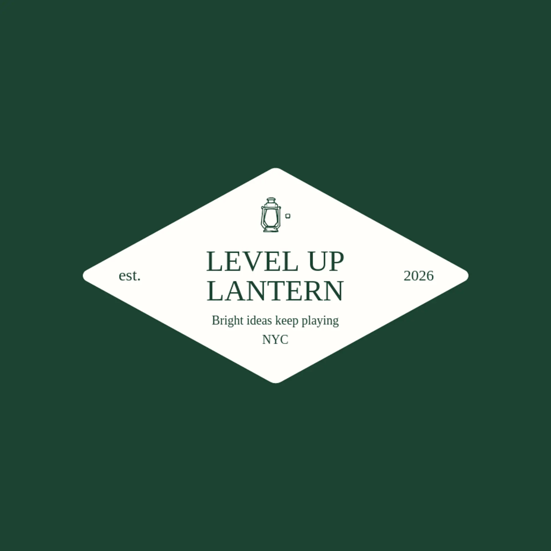 Level Up Lantern logo for pixelated