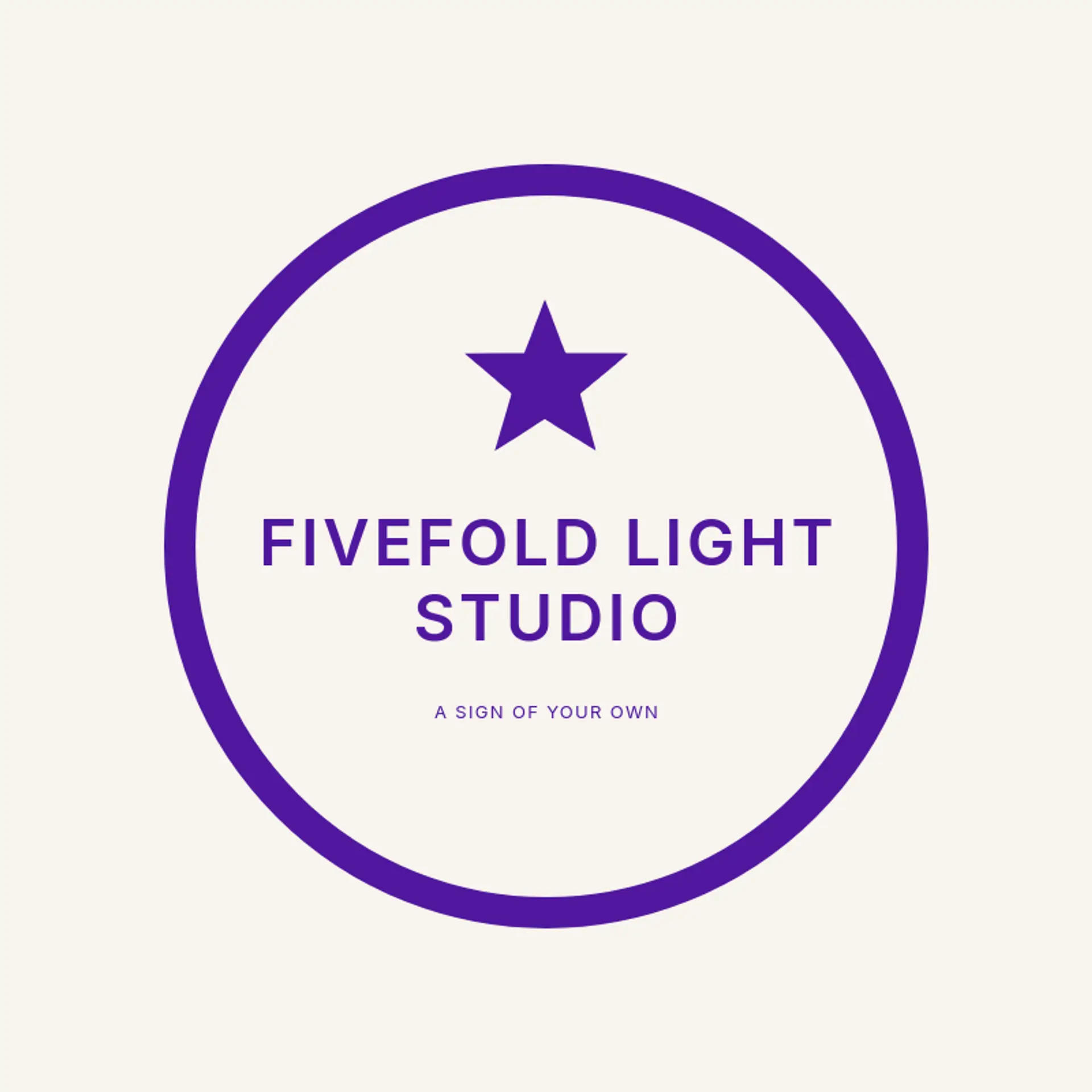 Fivefold Light Studio logo for pentagram