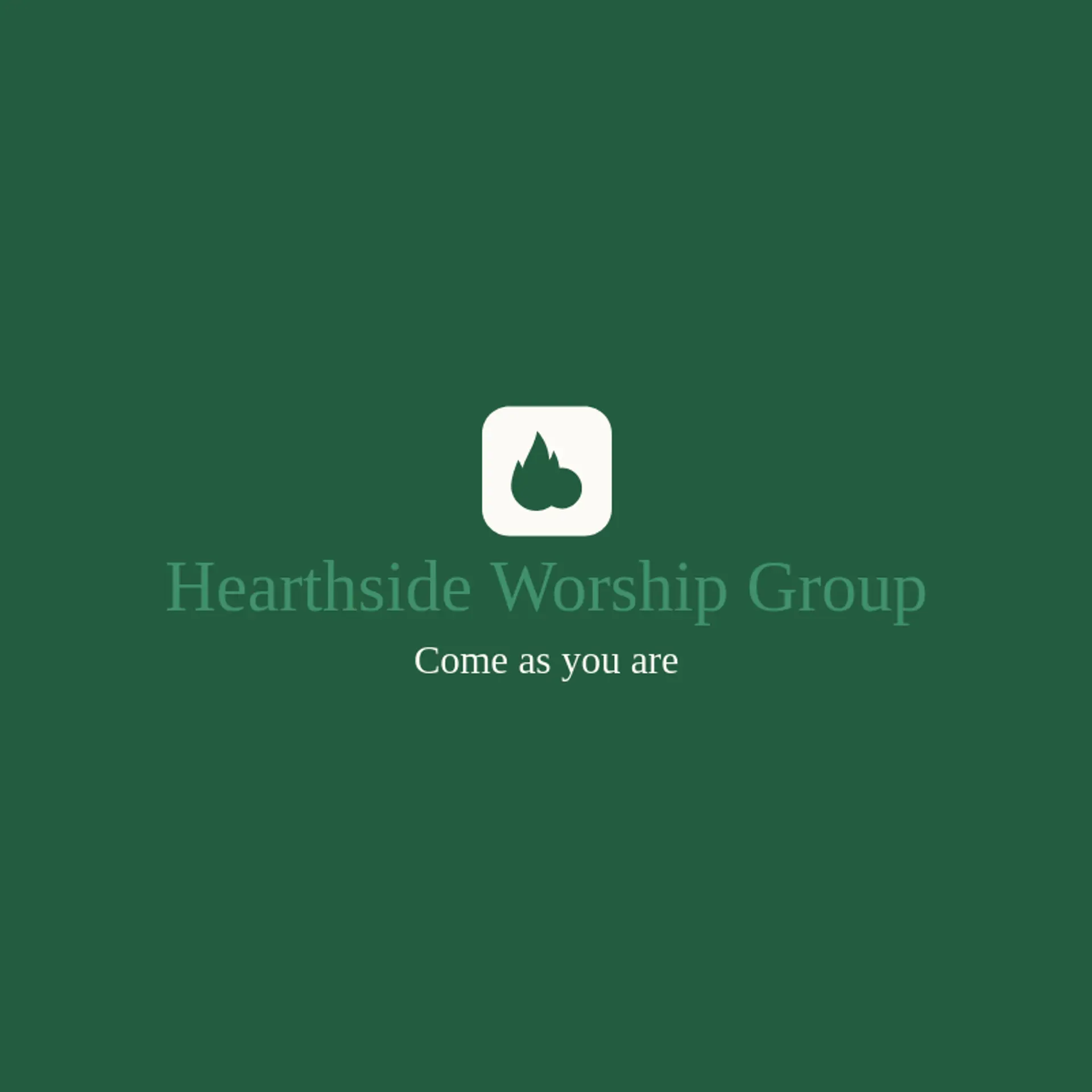 Hearthside Worship Group logo for faith