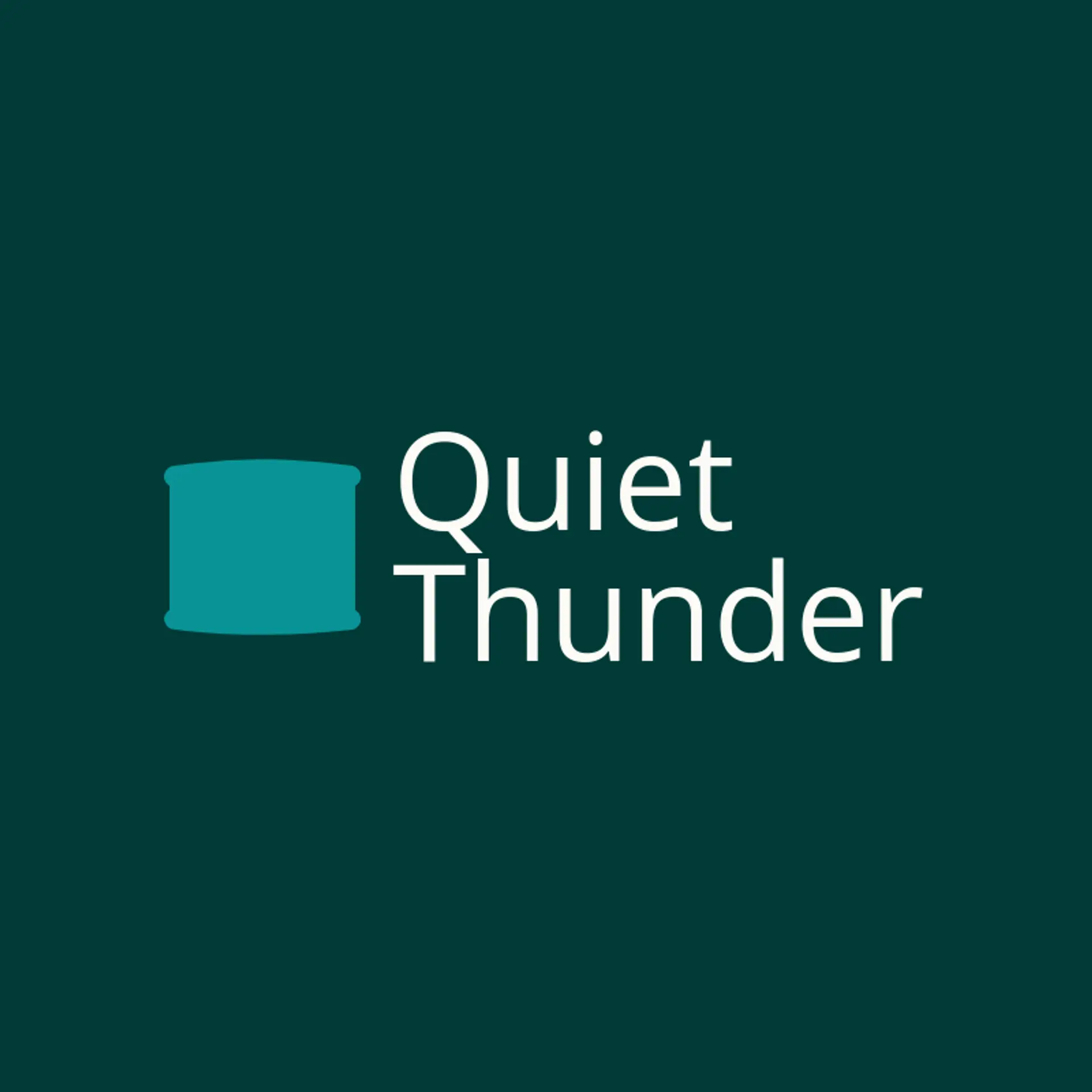 Quiet Thunder logo for drum
