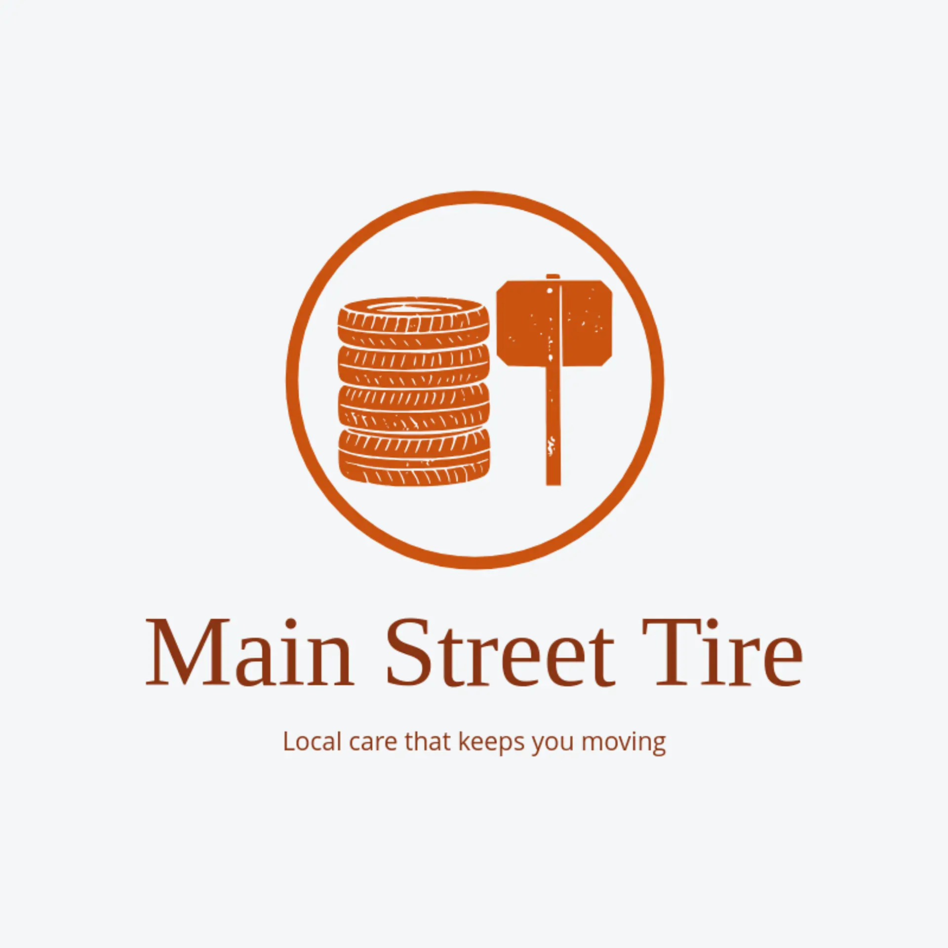 Main Street Tire logo for tire shop
