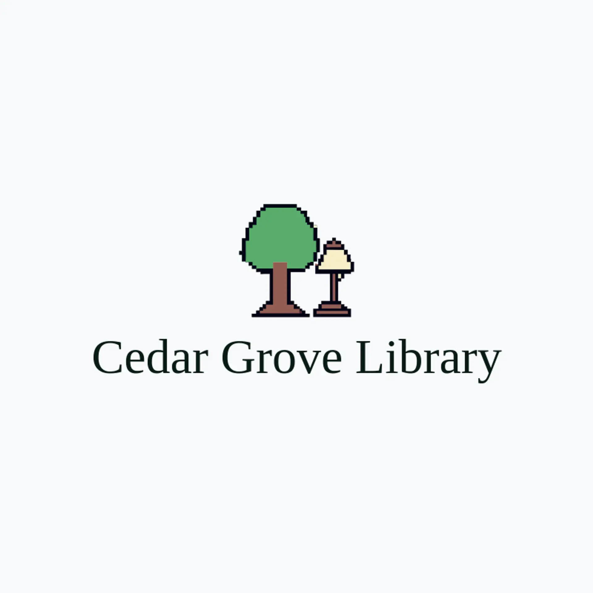 Cedar Grove Library logo for library