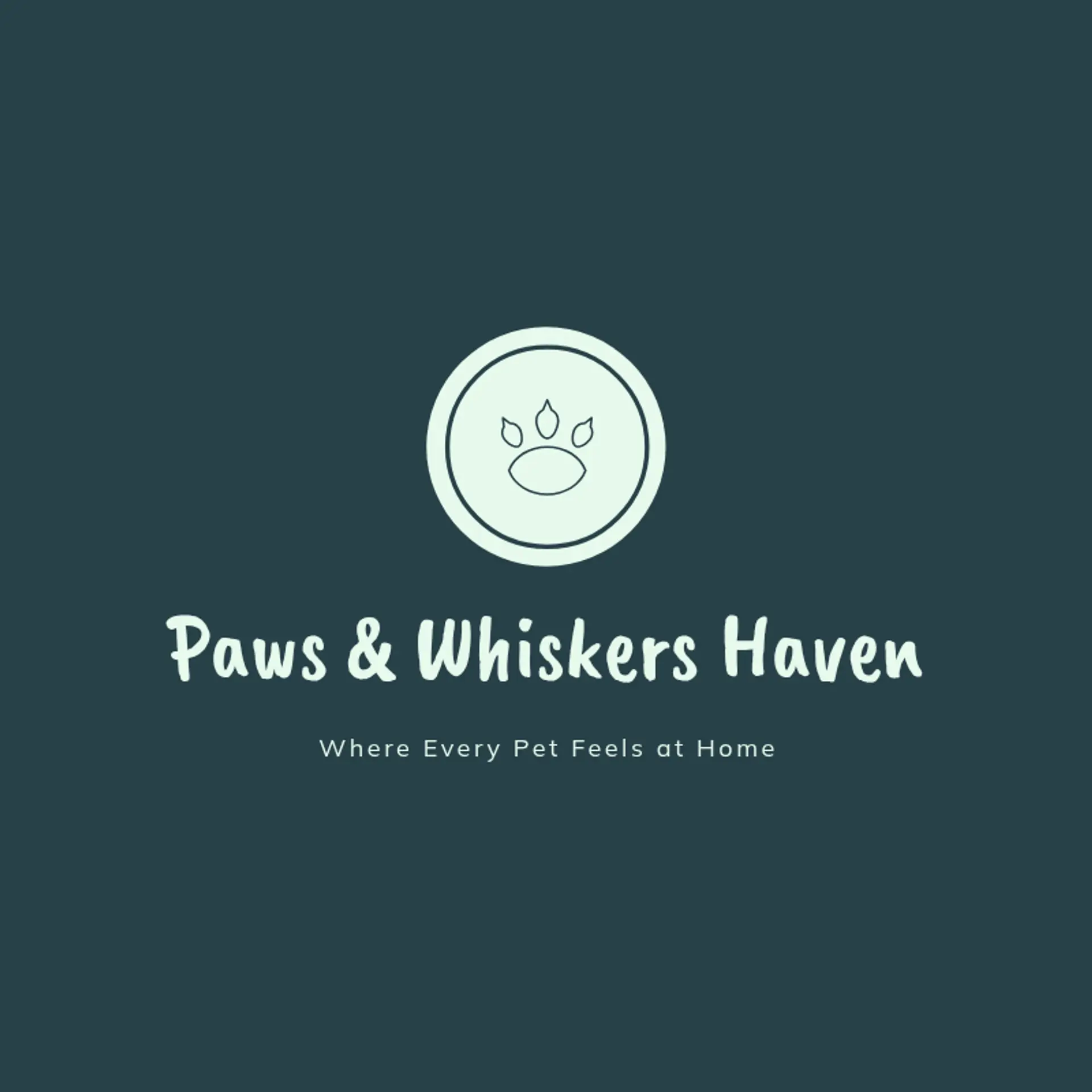 Paws & Whiskers Haven logo for pet store