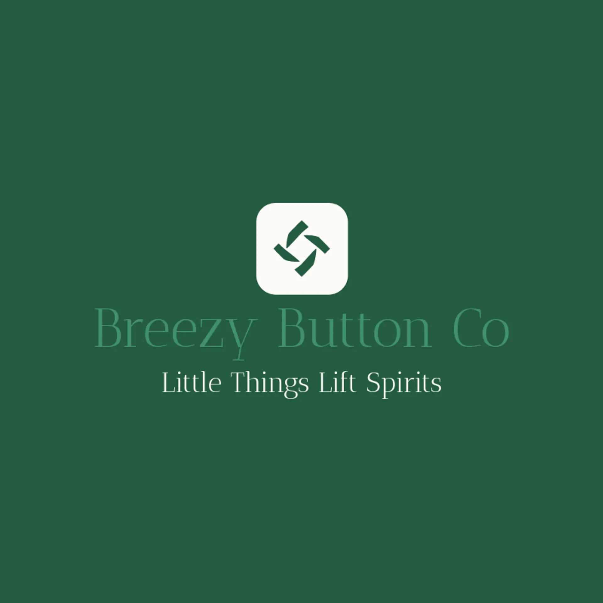 Breezy Button Co logo for pinwheel