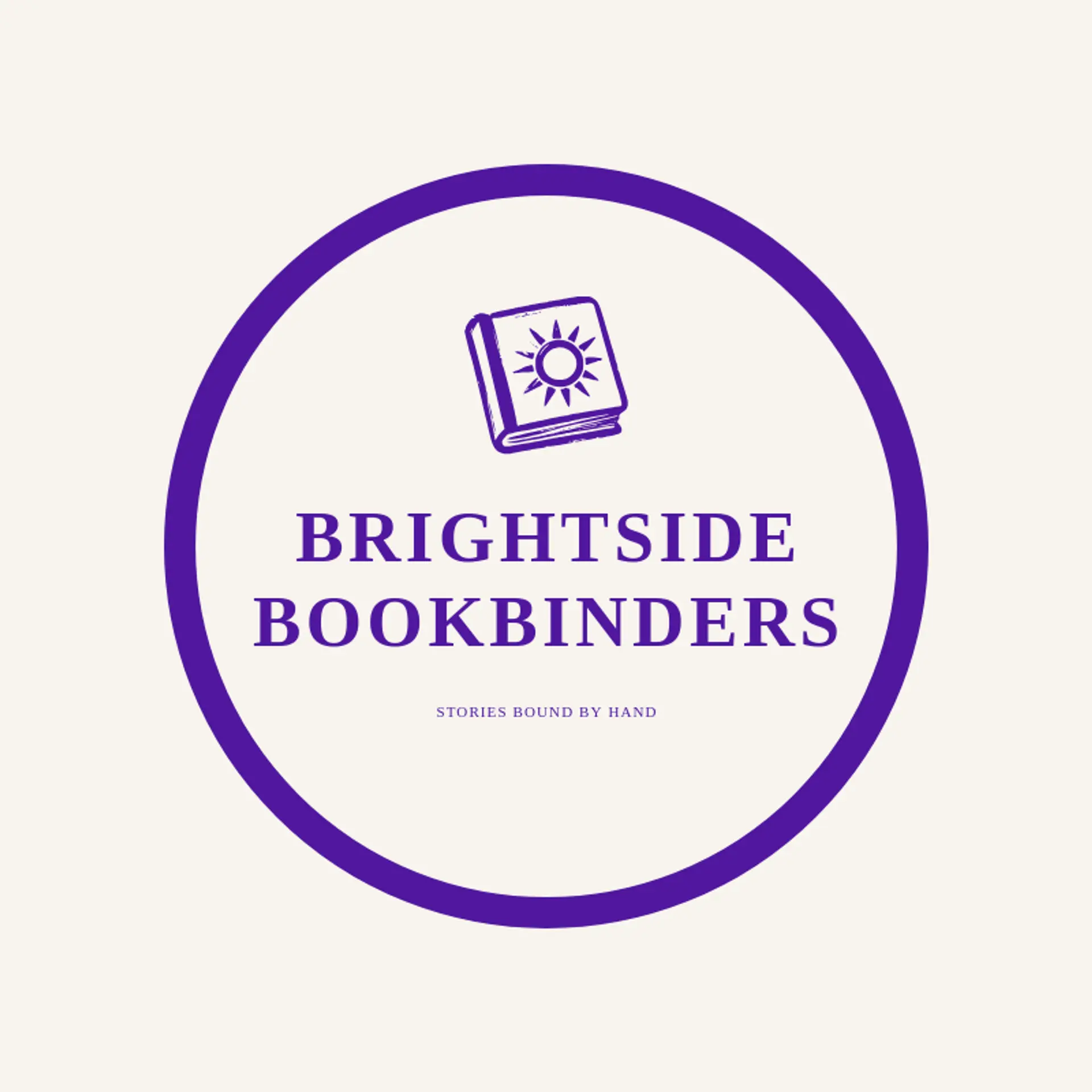 Brightside Bookbinders logo for handmade