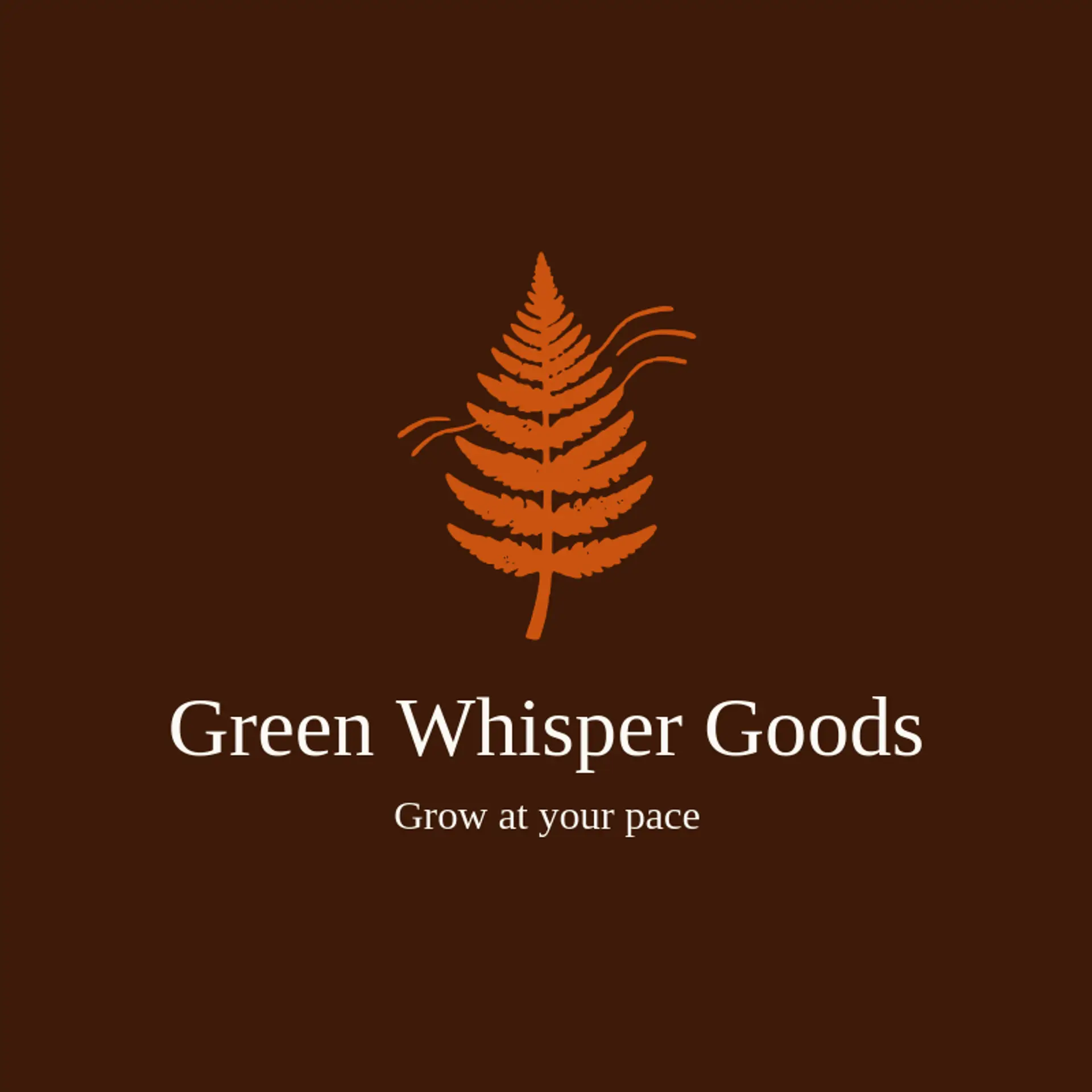 Green Whisper Goods logo for fern